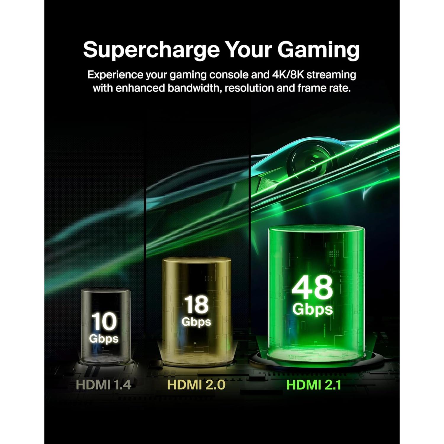 Cable HDMI 2.1 Ultra HD Belkin 2M 48Gbps 4K 8K Dolby Vision