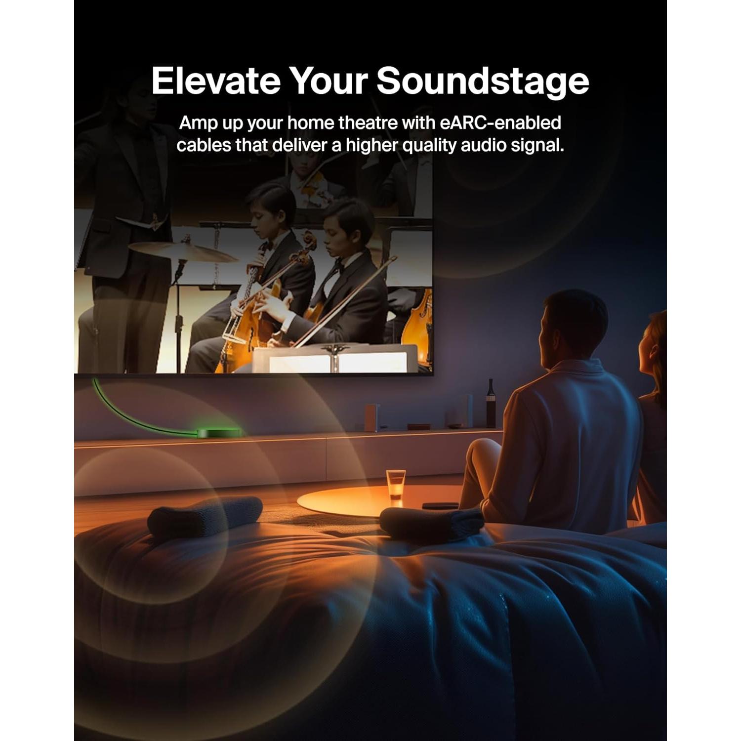 Cable HDMI 2.1 Ultra HD Belkin 2M 48Gbps 4K 8K Dolby Vision