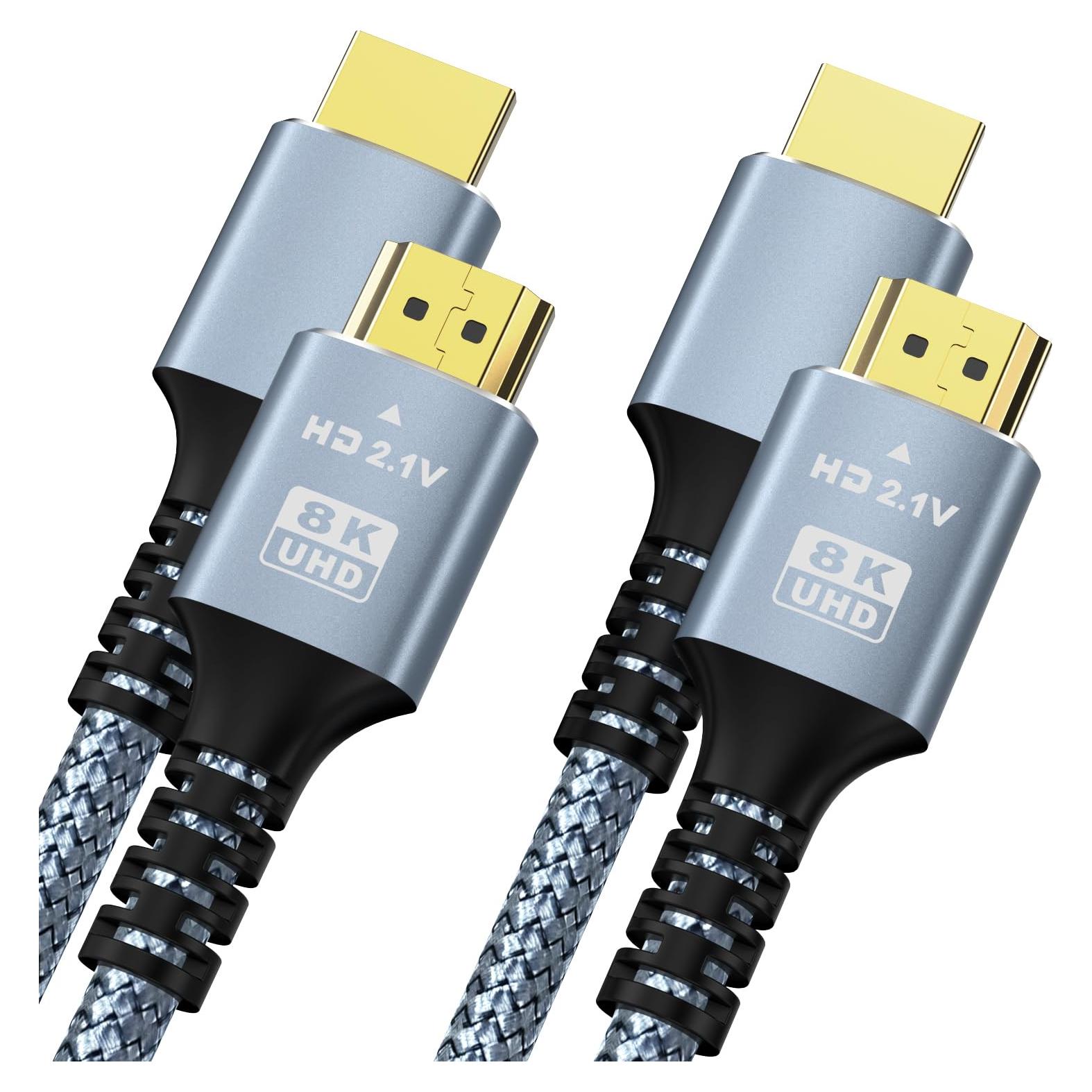 Cable HDMI Ultra Alta Velocidad 8K 3M - 48Gbps - 2 Pack