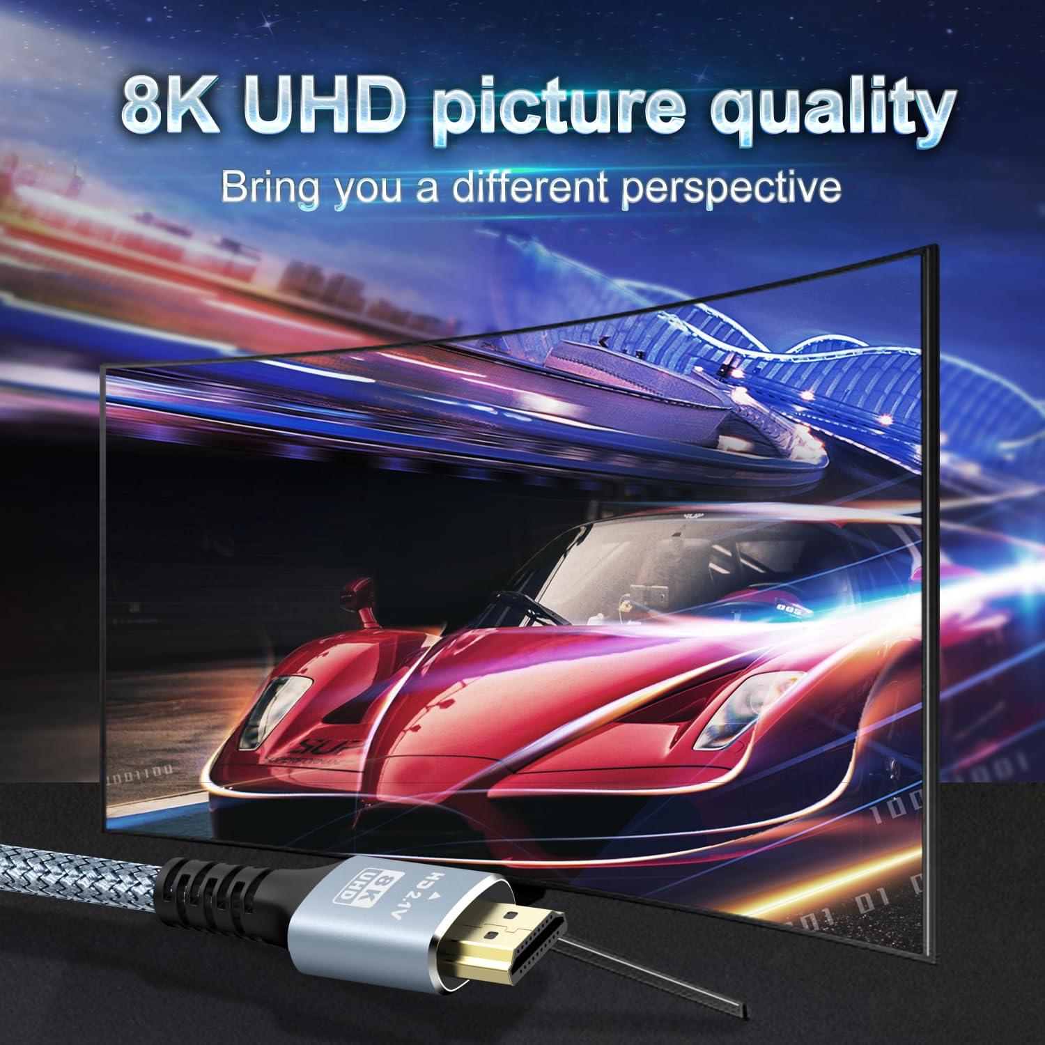 Cable HDMI Ultra Alta Velocidad 8K 3M - 48Gbps - 2 Pack