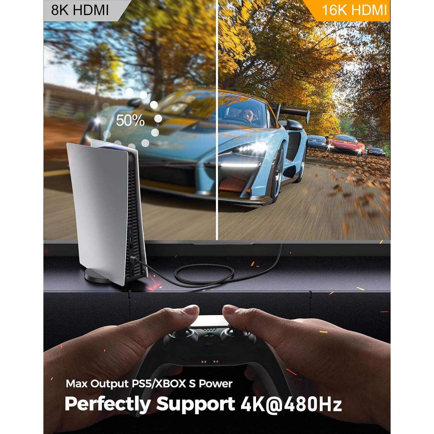 Cable HDMI 16K ConnBull 2M Alta Velocidad 96Gbps