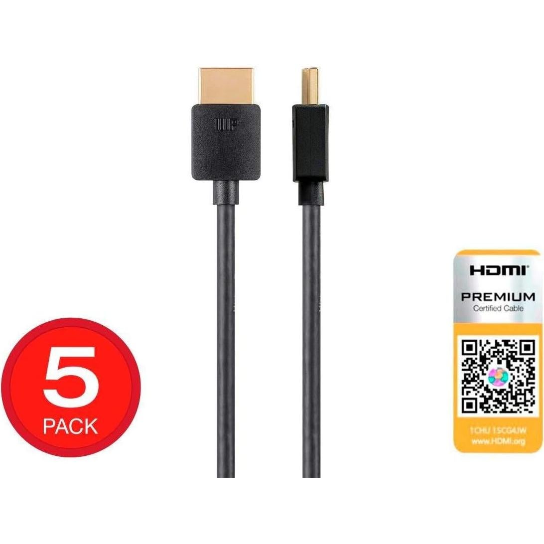 Cable HDMI Monoprice 0.61m Alta Velocidad 4K 18Gbps Negro