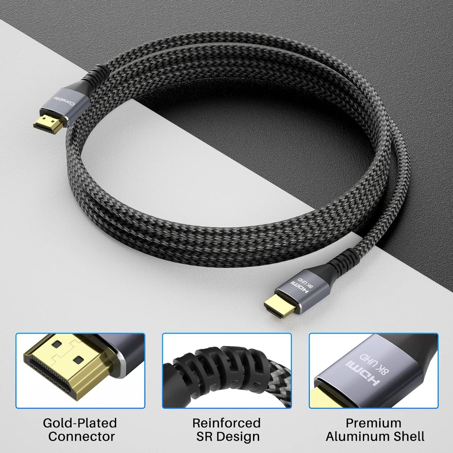 Cable HDMI 8K Conable 0.61m Ultra Alta Velocidad 48Gbps