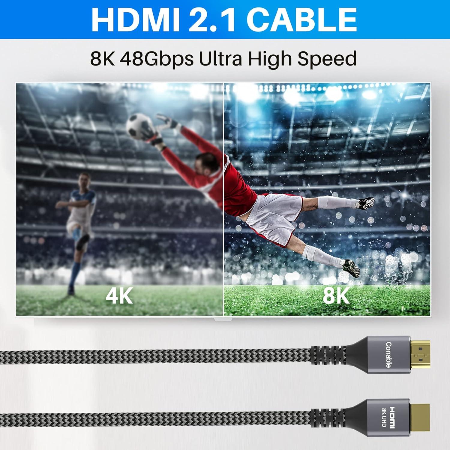 Cable HDMI 8K Conable 0.61m Ultra Alta Velocidad 48Gbps