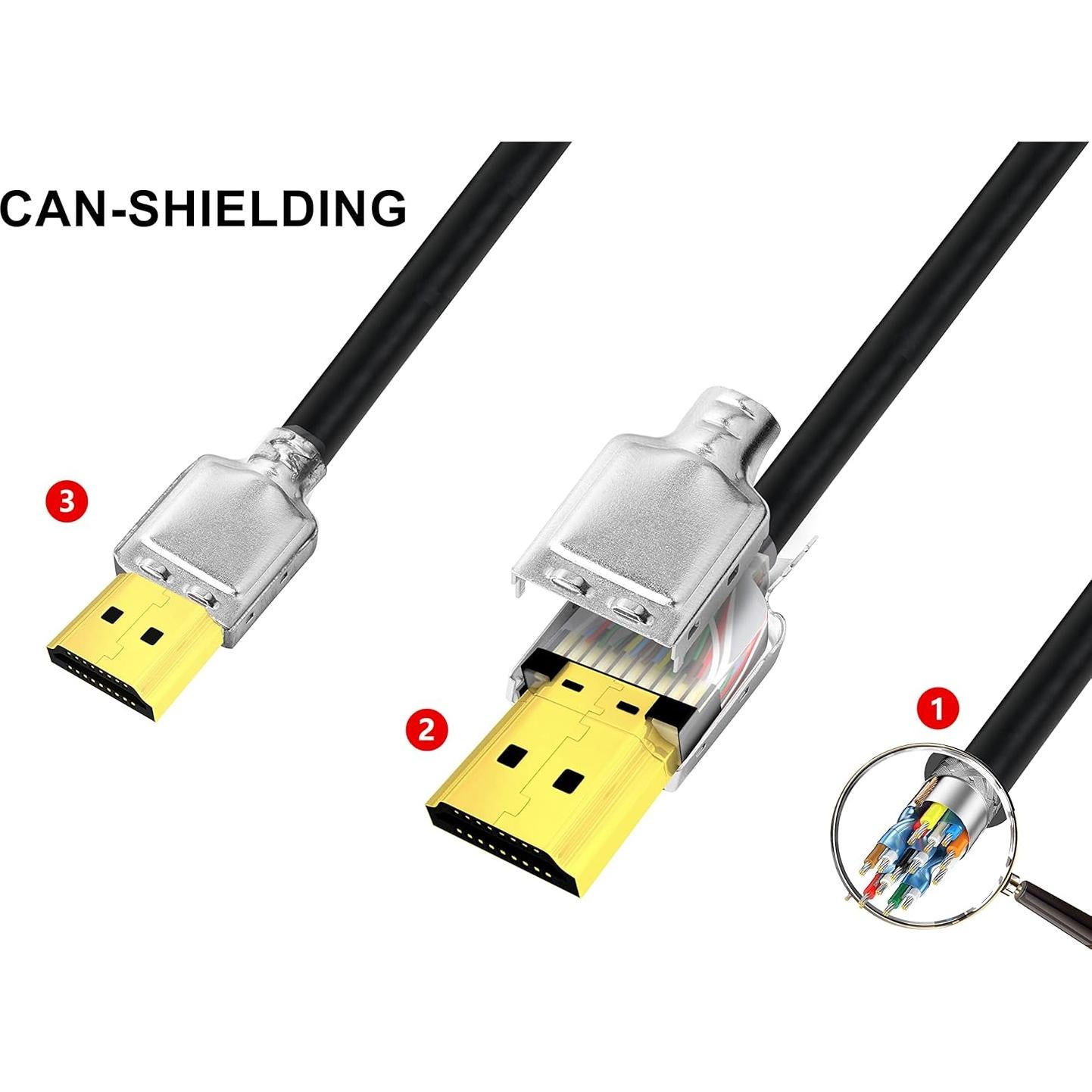 Cable HDMI 8K Conable 0.61m Ultra Alta Velocidad 48Gbps
