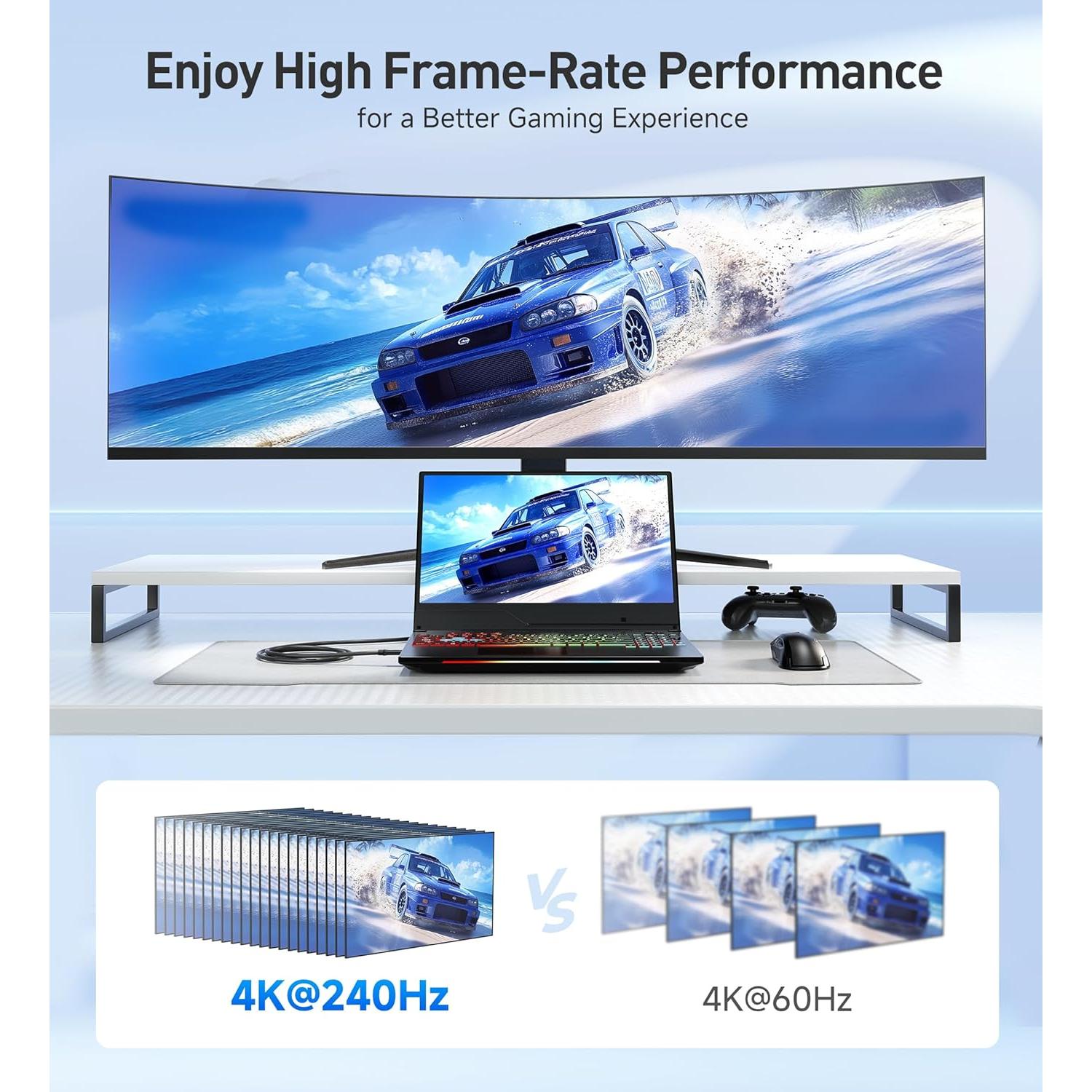 Cable HDMI 8K 2m Cable Matters 48Gbps HDR para PS5 y Xbox