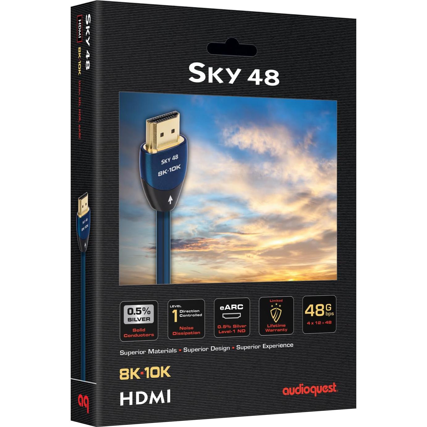 Cable HDMI AudioQuest Sky 48 8K 10K 48Gbps 3m Alta Velocidad