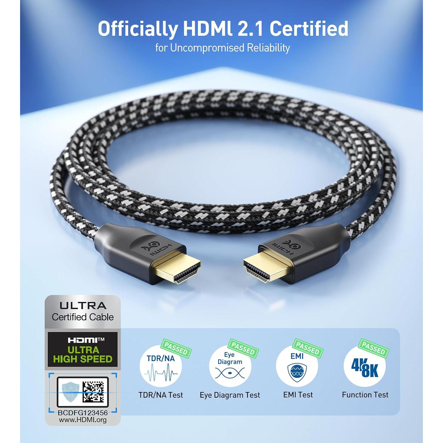 Cable HDMI 8K Trenzado Cable Matters 2m 48Gbps HDR Negro
