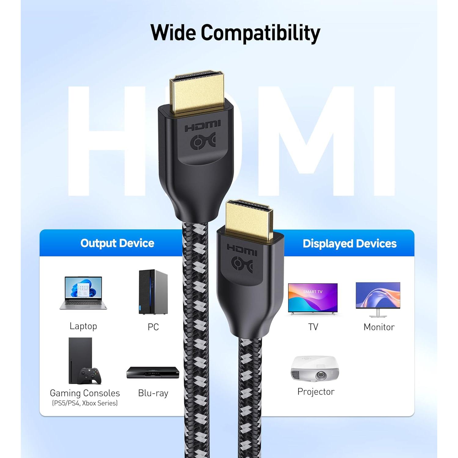 Cable HDMI 8K Trenzado Cable Matters 2m 48Gbps HDR Negro