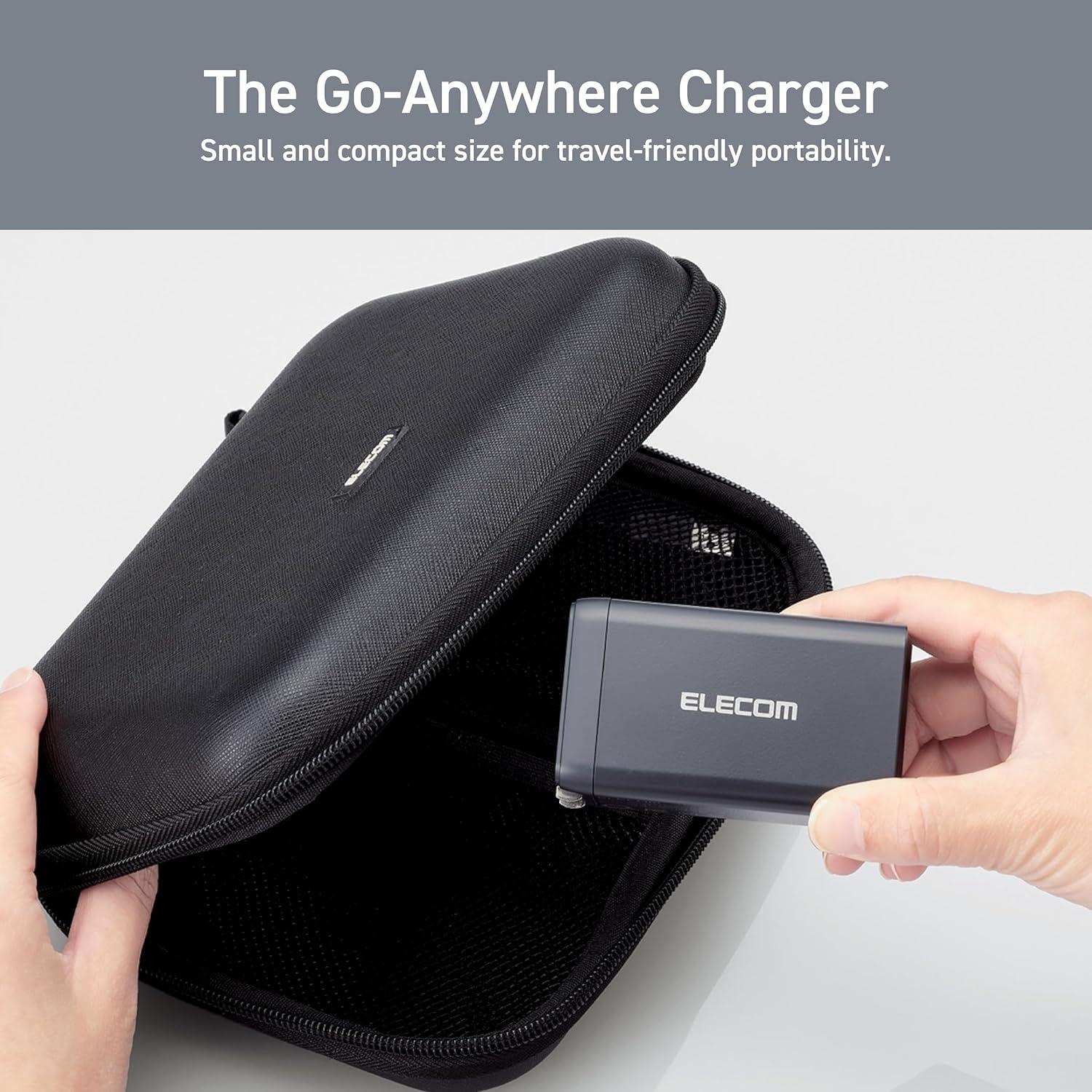 Cargador de pared USB-C 120W ELECOM, 3 puertos, carga rápida