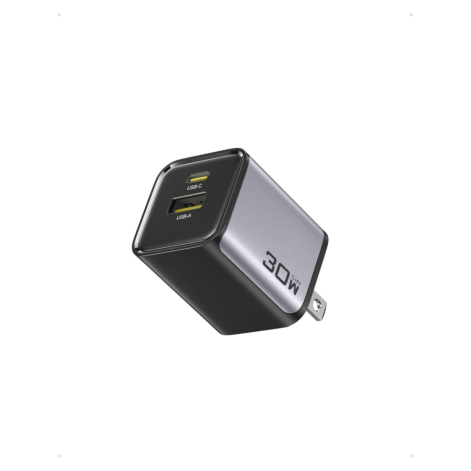 Cargador USB C PISEN 30W Doble Puerto PD QC 3.0