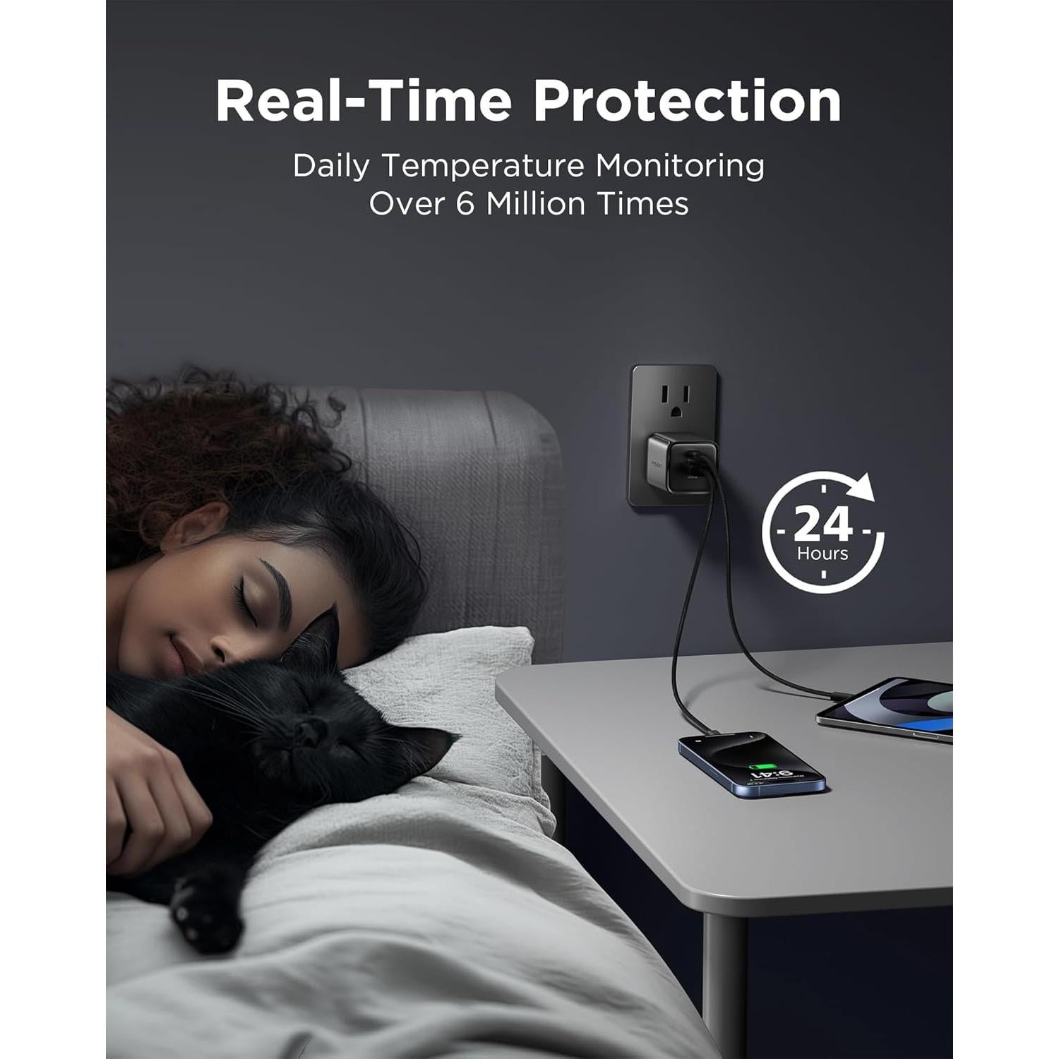 Cargador USB C PISEN 30W Doble Puerto PD QC 3.0