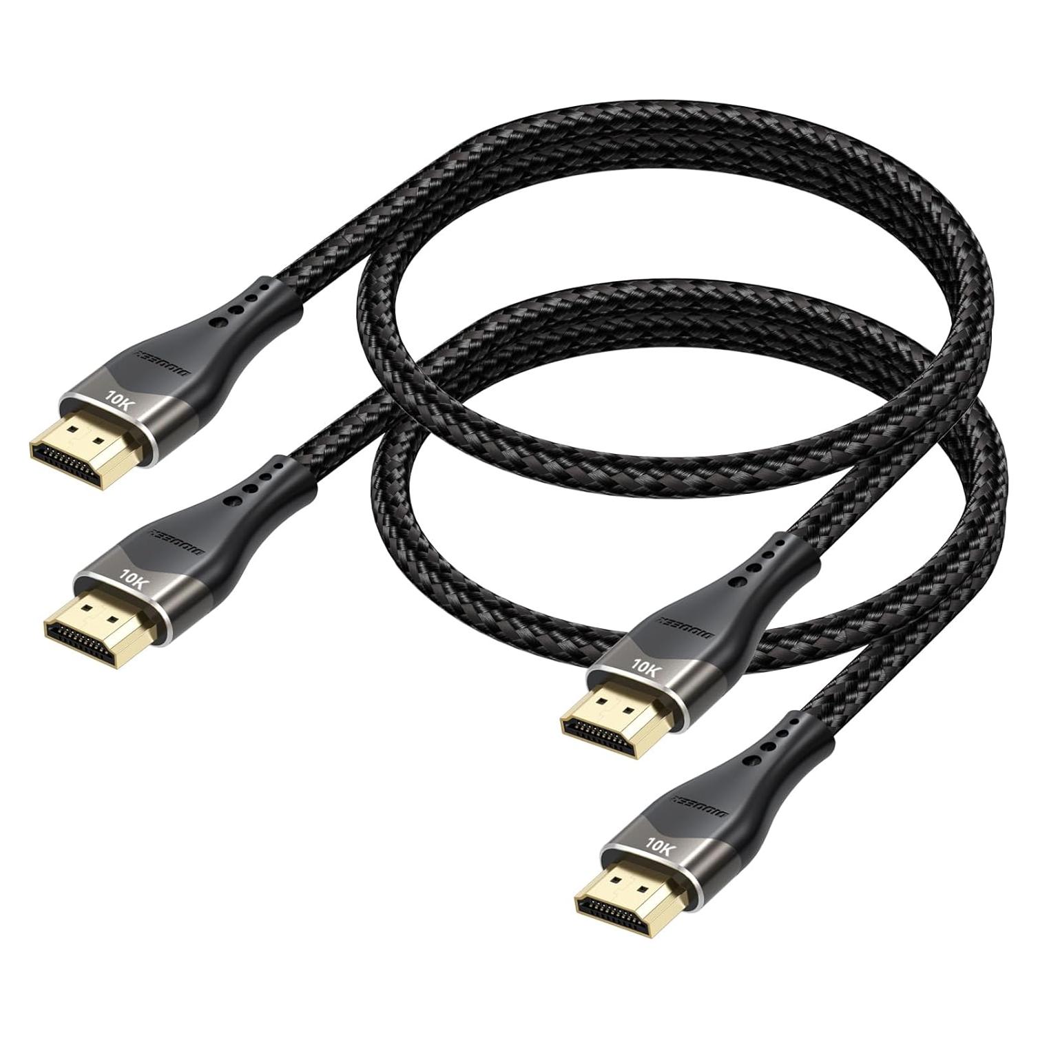 Cable HDMI Corto DIOOEER 0.6M 2-Pack Ultra Alta Velocidad