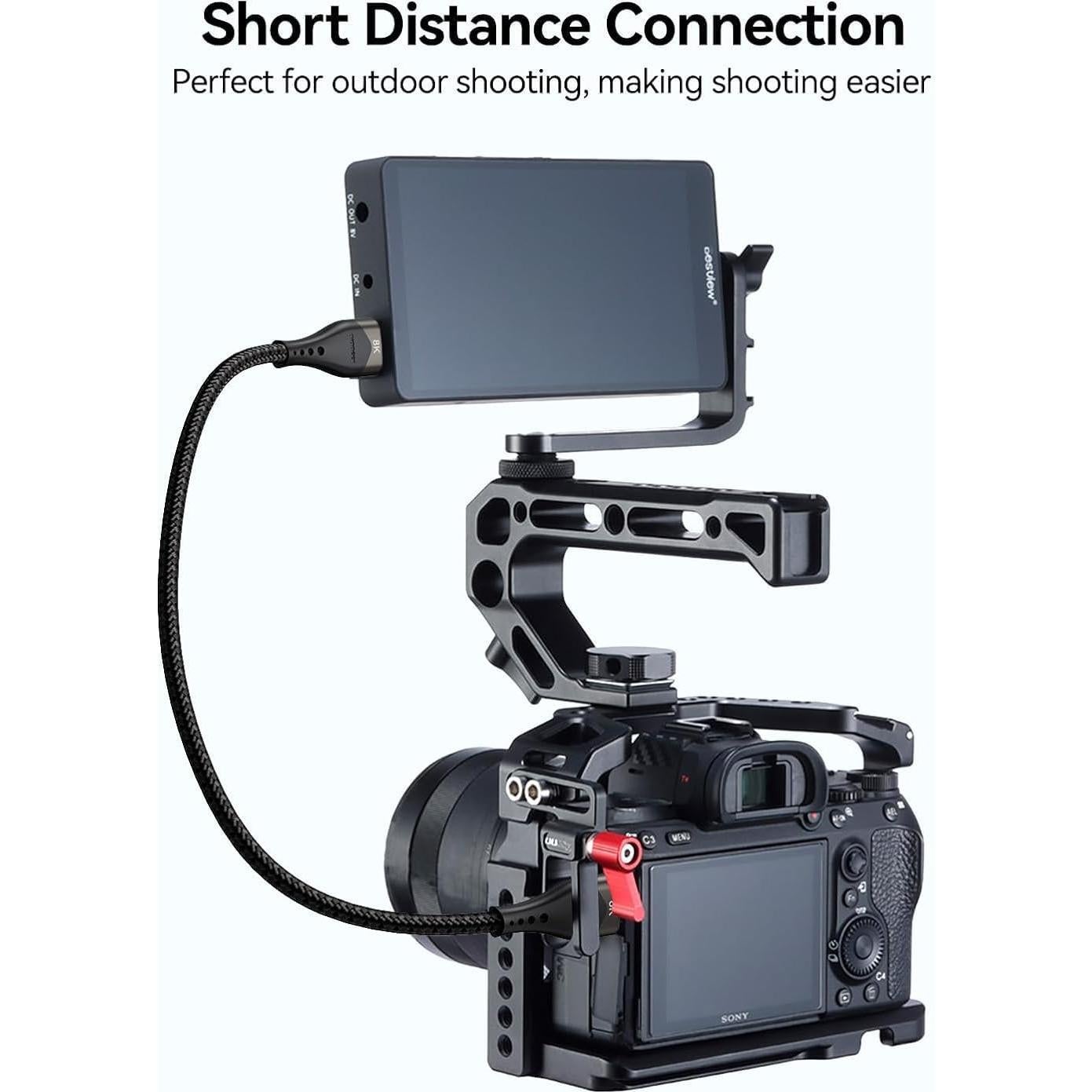 Cable HDMI Corto DIOOEER 0.6M 2-Pack Ultra Alta Velocidad