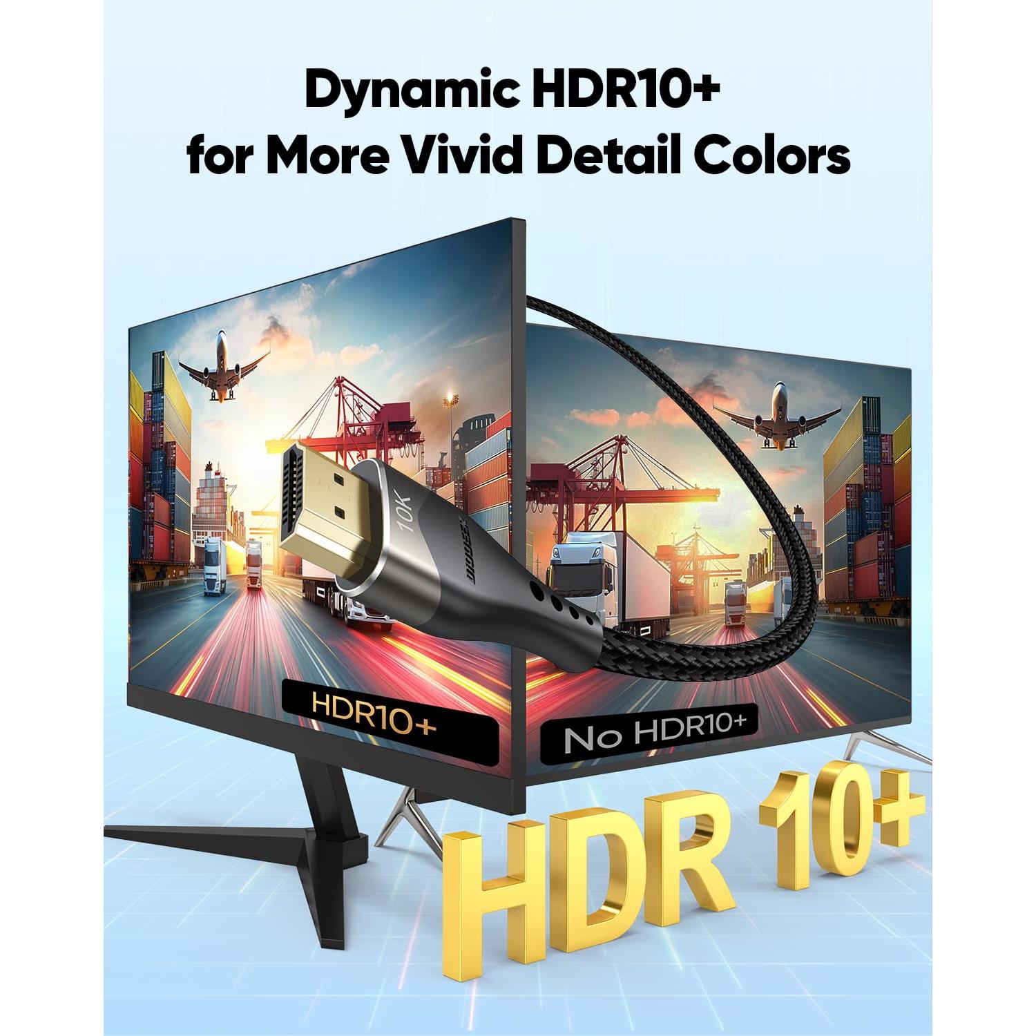 Cable HDMI Corto DIOOEER 0.6M 2-Pack Ultra Alta Velocidad