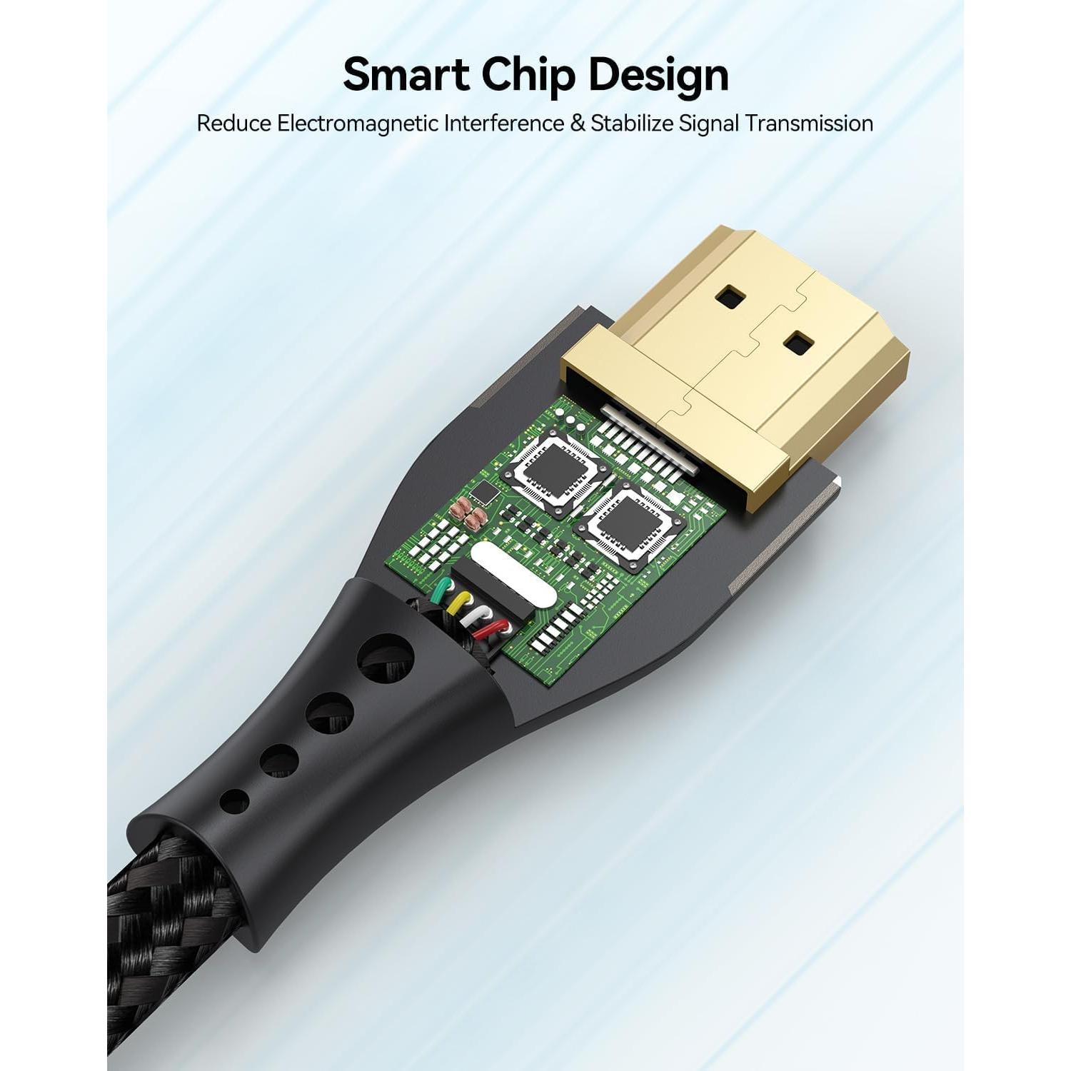 Cable HDMI Corto DIOOEER 0.6M 2-Pack Ultra Alta Velocidad