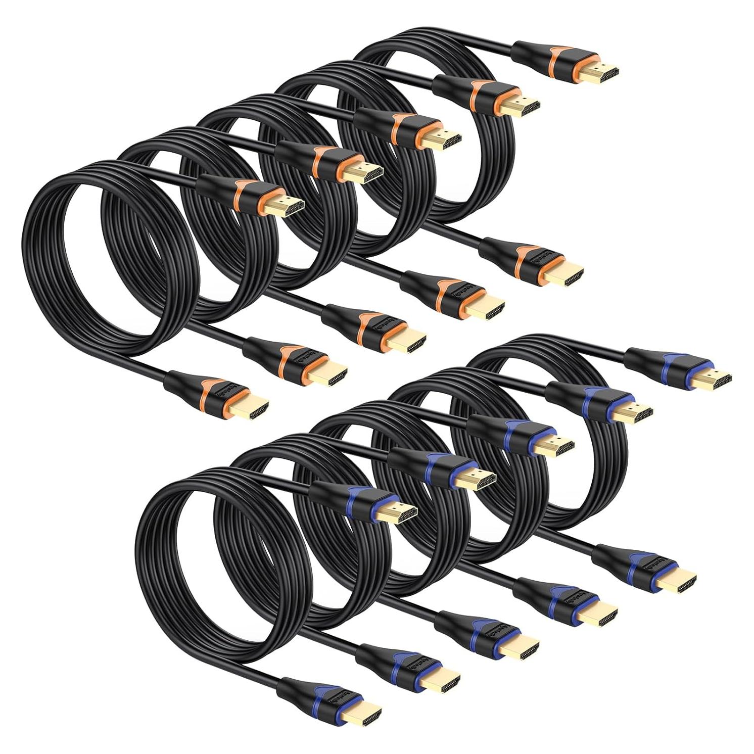 Cable HDMI 4K 2.0 ApoJodly 2.01m 10-Pack Alta Velocidad