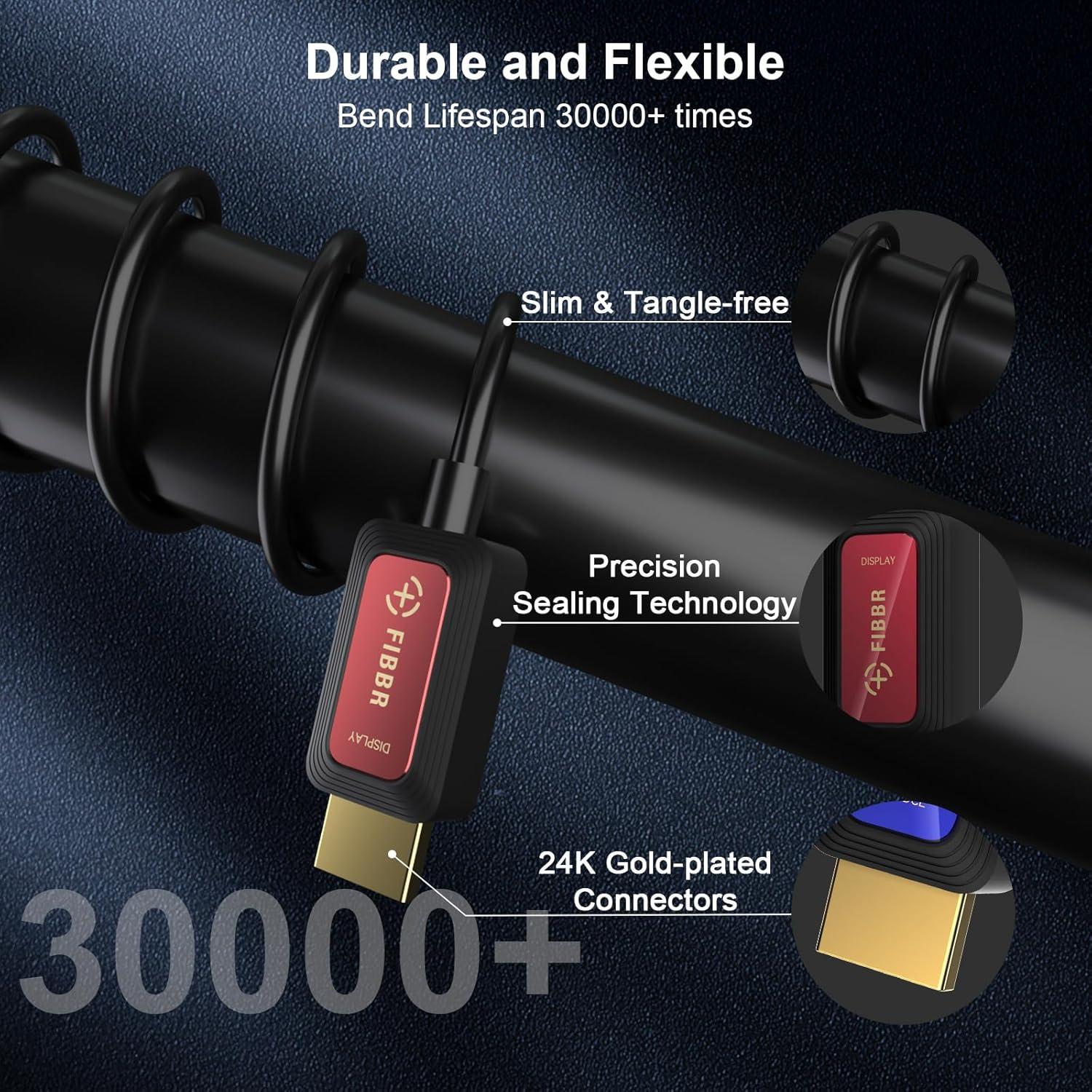 Cable HDMI 2.1 de fibra óptica GeoHN.G 3m 8K 60Hz 48Gbps