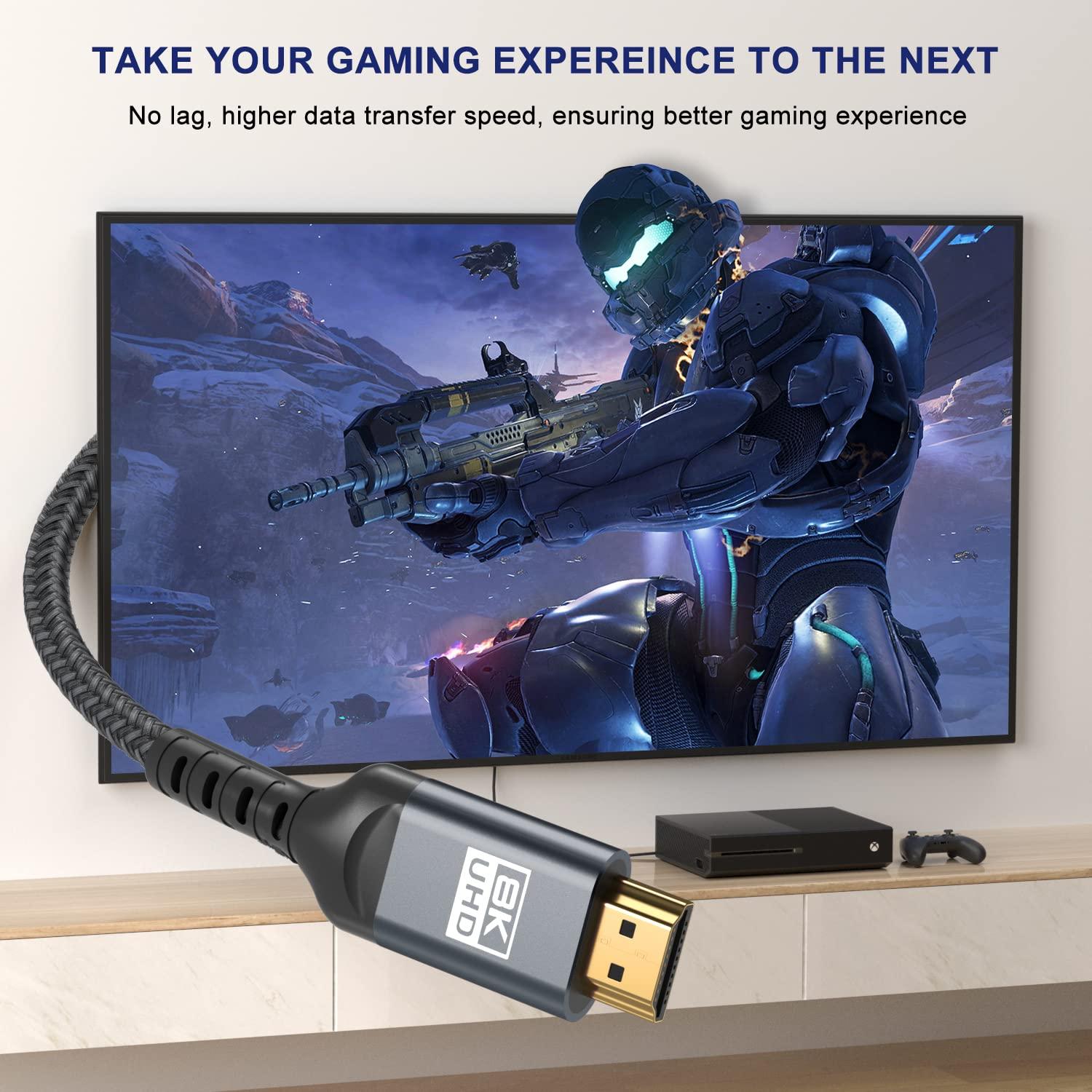 Cable HDMI 8K ALLEASA 3.66m 48Gbps Alta Velocidad eARC HDR