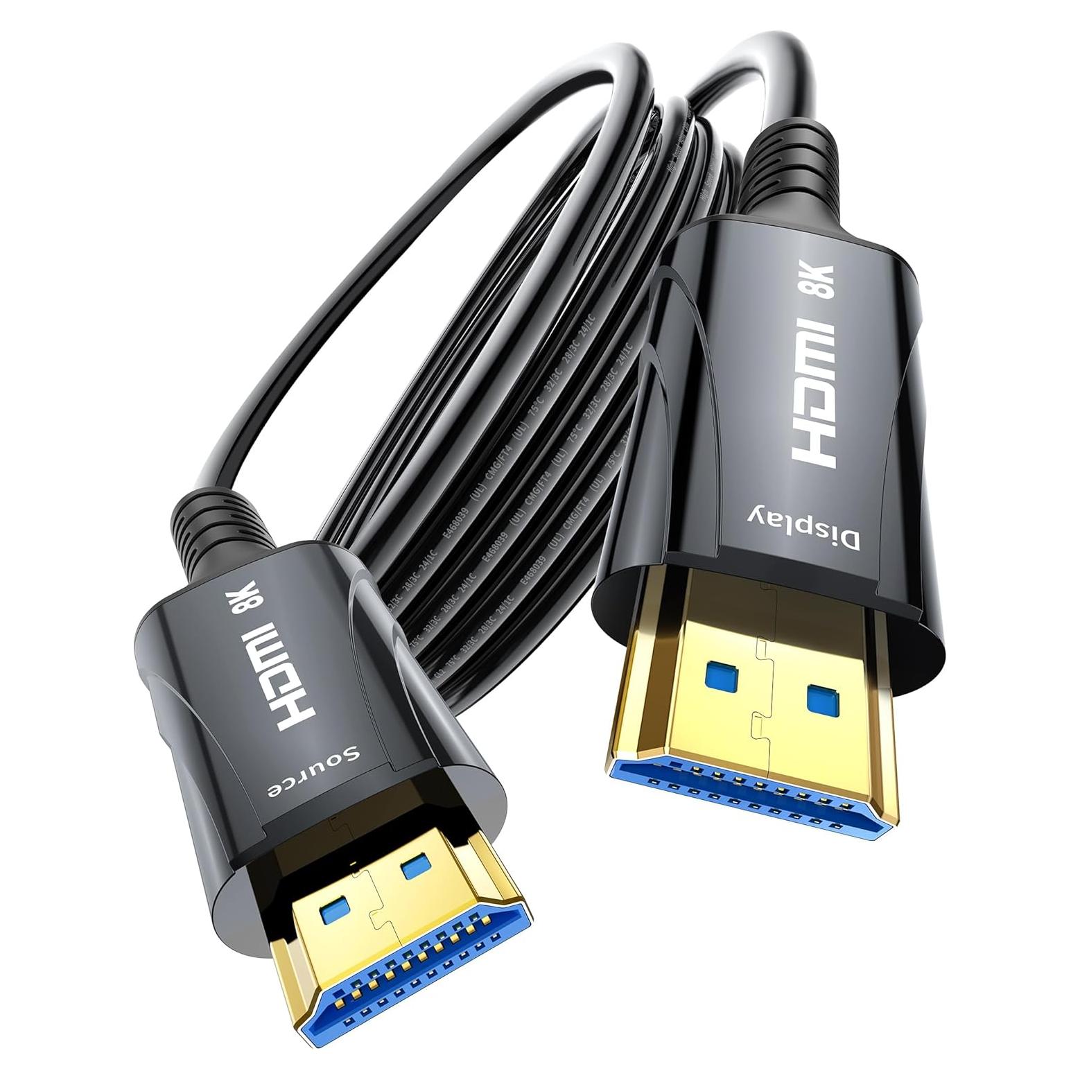 Cable HDMI Cratree 8K Fibra Óptica 6.1m 48Gbps Alta Velocidad