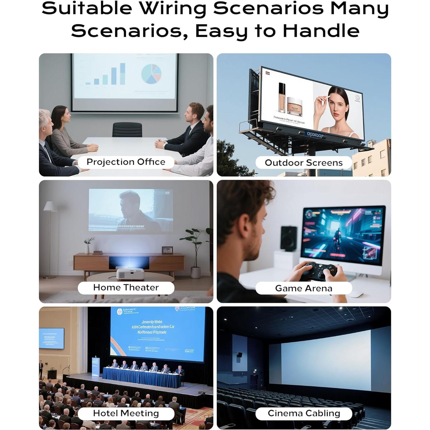 Cable HDMI Cratree 8K Fibra Óptica 6.1m 48Gbps Alta Velocidad