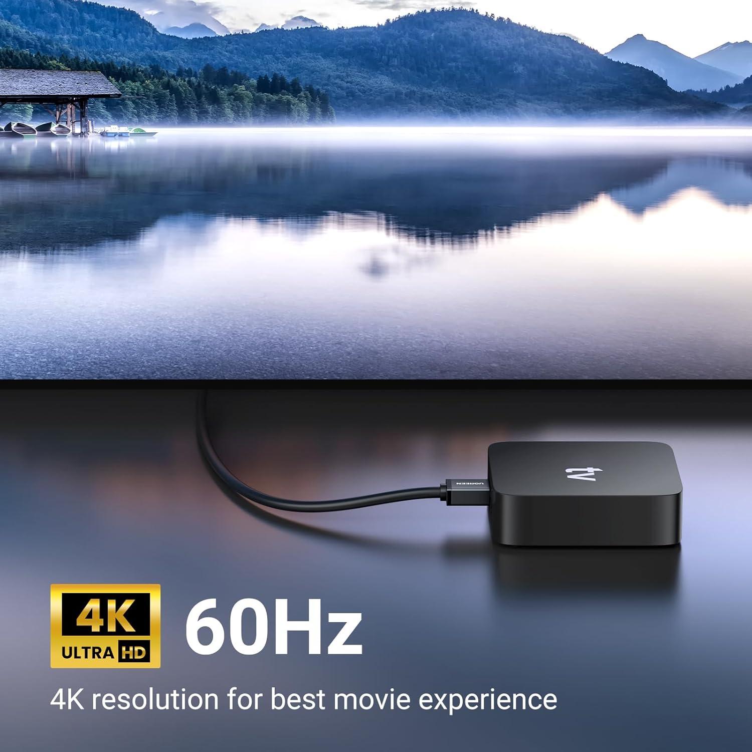 Cable HDMI UGREEN 1.01m 4K 90 Grados Alta Velocidad