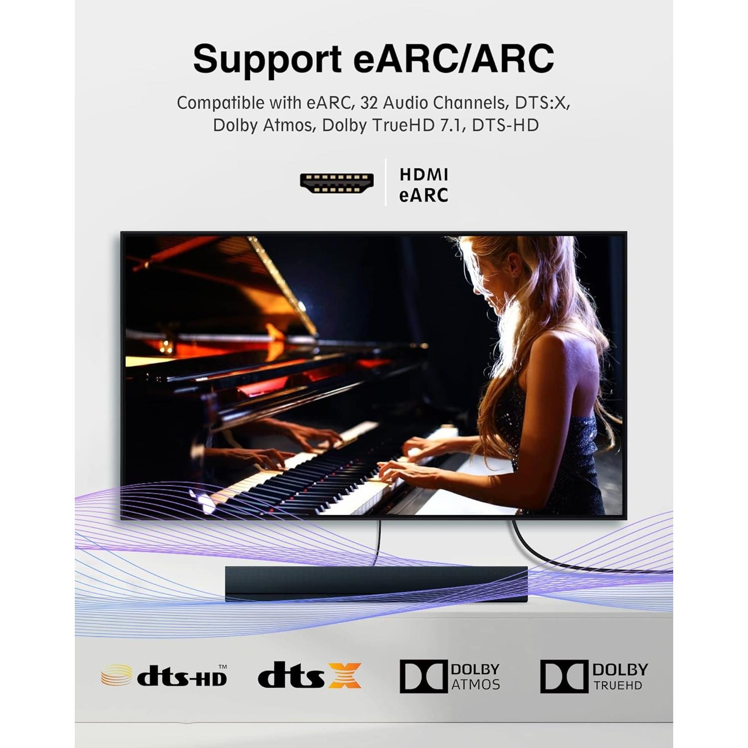 Cable HDMI 2.1 Silkland 8K 3m Ultra Alta Velocidad 48Gbps