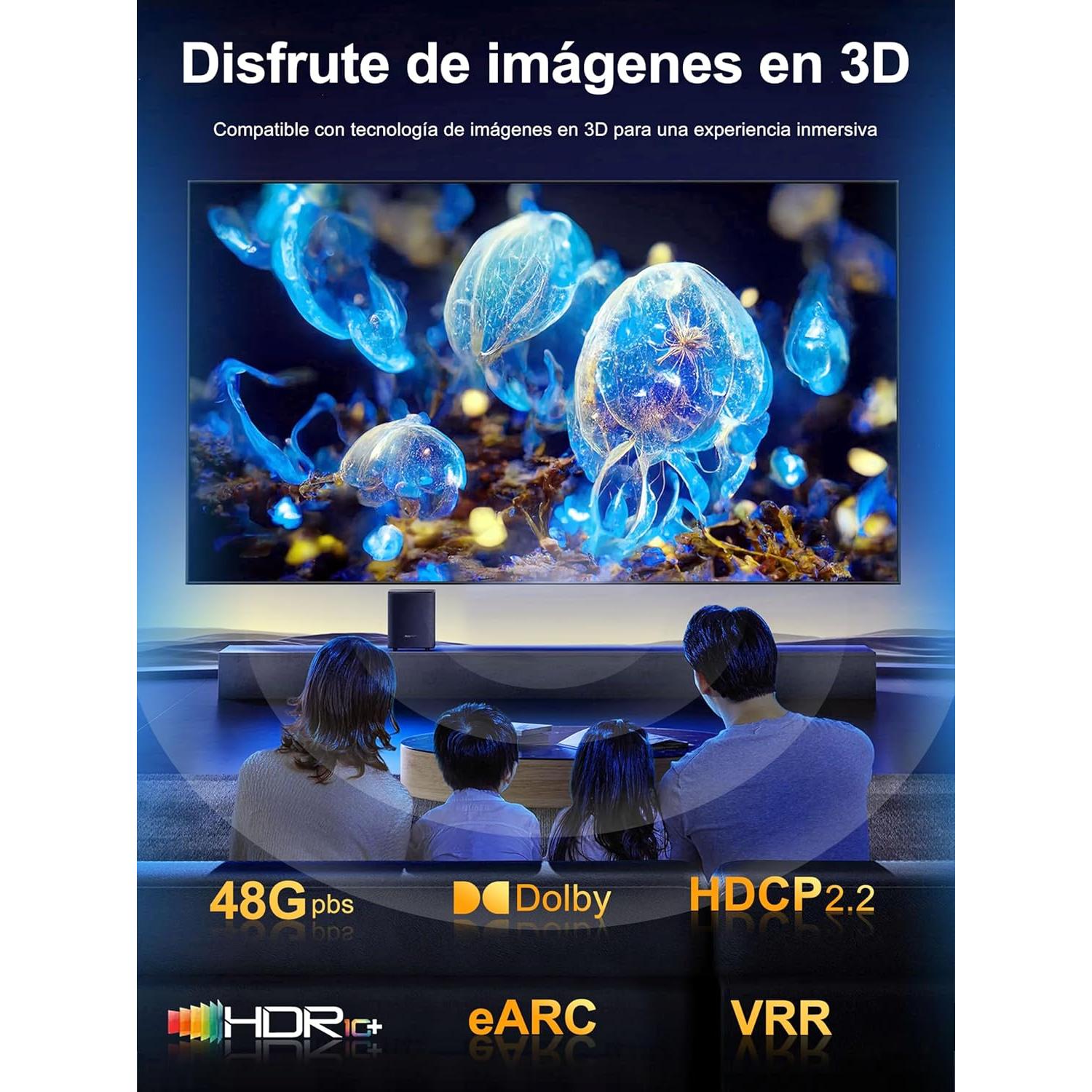 Cable HDMI 2.1 Fibra Óptica SOEYBAE 8K 10M Ultra 48Gbps