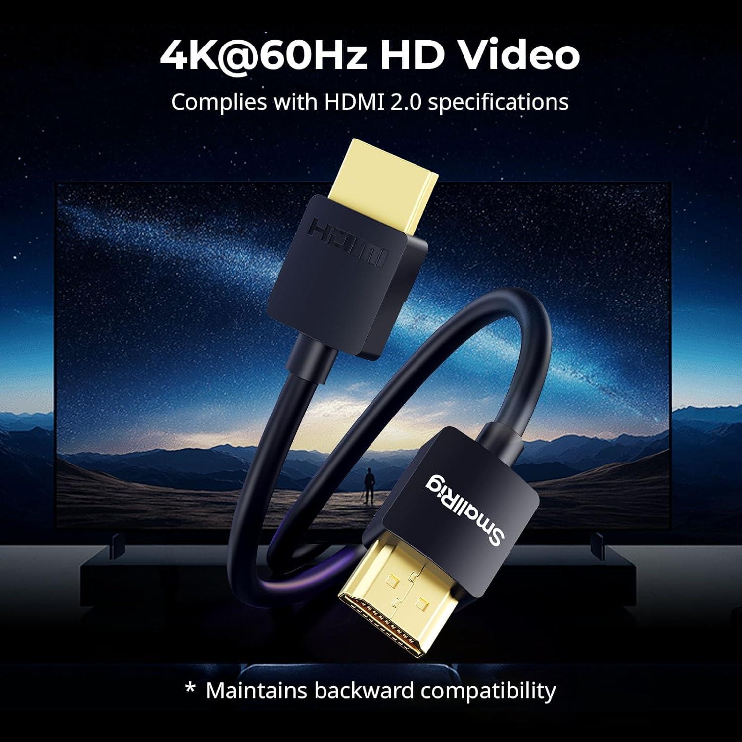 Cable HDMI Enrollado 2.0 SmallRig 4K@60Hz 120cm Alta Velocidad