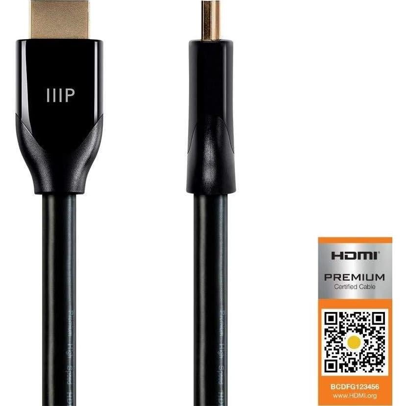 Cable HDMI Monoprice 7.62m Alta Velocidad 4K 18Gbps Negro