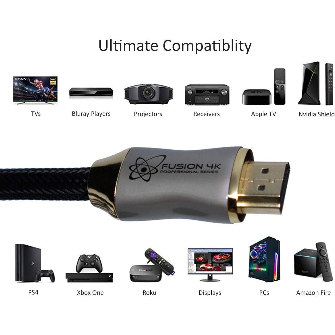 Cable HDMI 4K Fusion4k 0.91m Alta Velocidad 60Hz