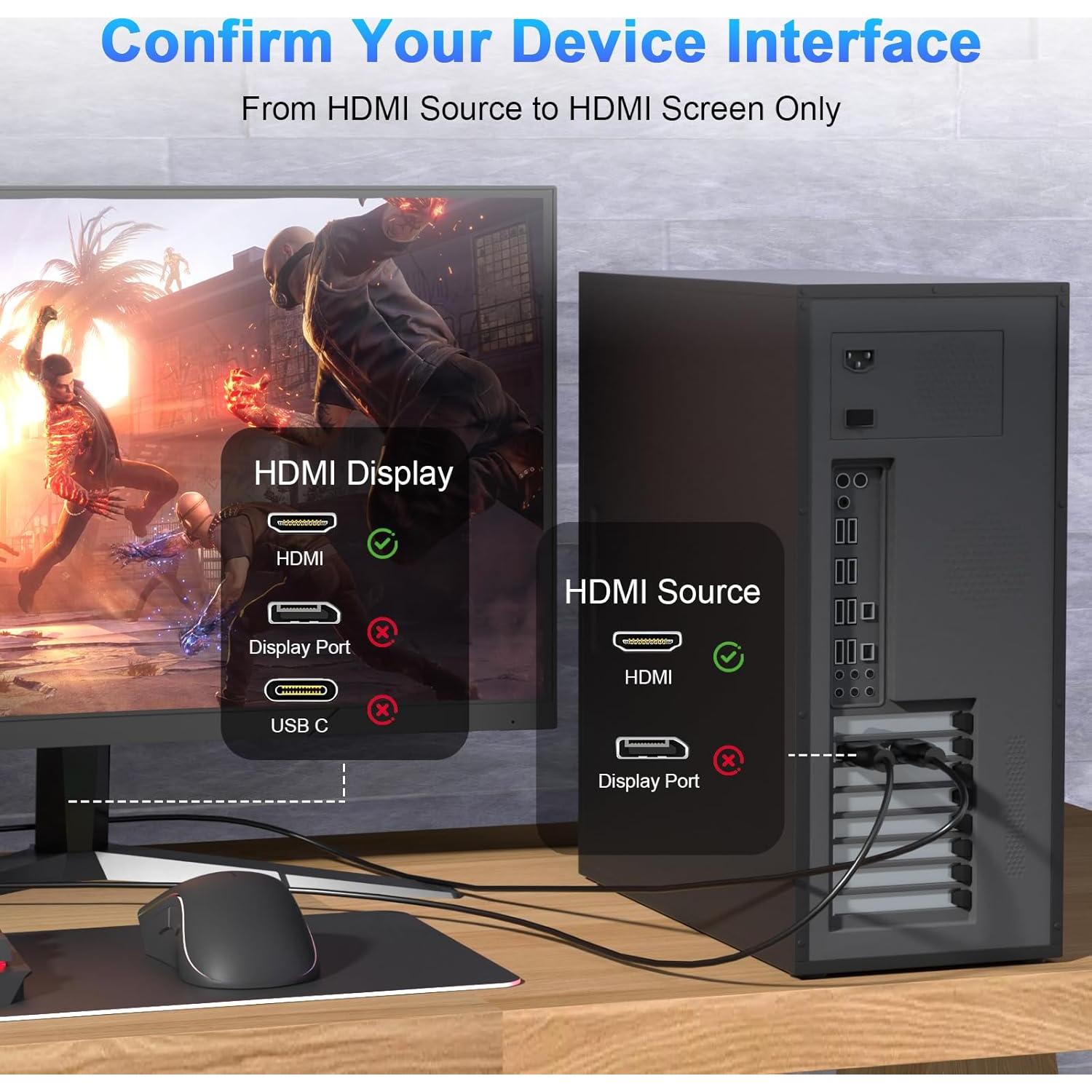 Cable HDMI 2M AIAUXAI 4K 60Hz Alta Velocidad 18Gbps