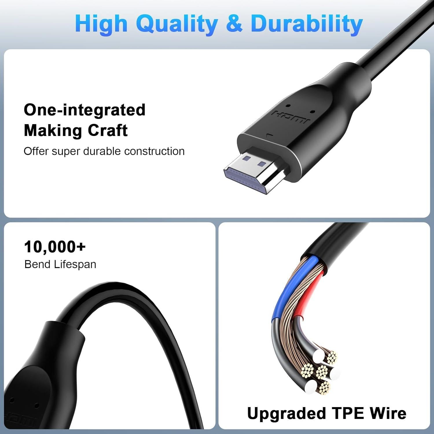 Cable HDMI 2M AIAUXAI 4K 60Hz Alta Velocidad 18Gbps