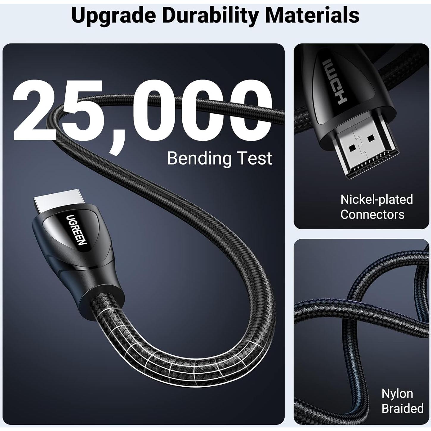 Cable HDMI 8K UGREEN 2.0m 48Gbps Ultra Alta Velocidad