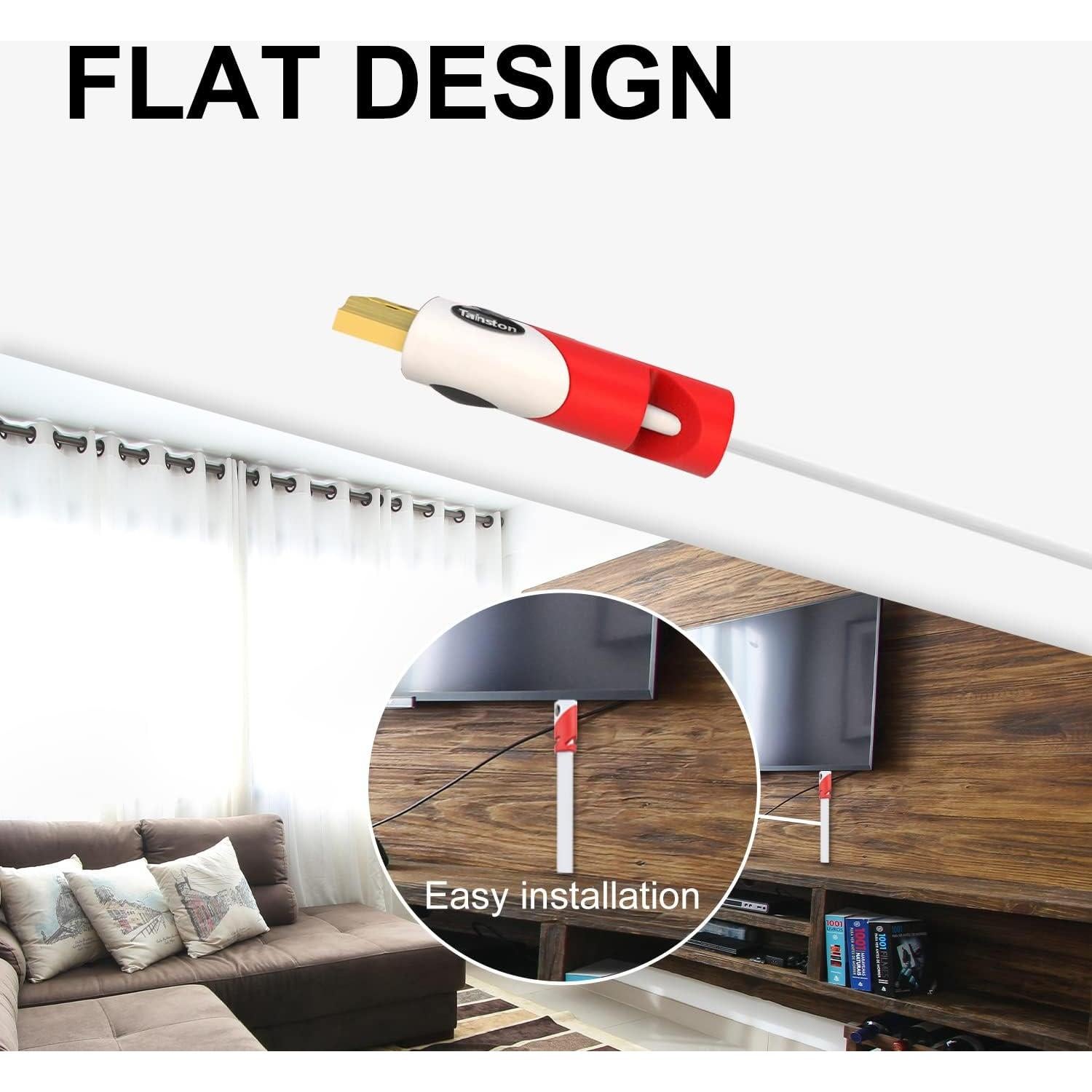 Cable HDMI Plano Tainston 12.19m Soporte 4K 2160P y ARC