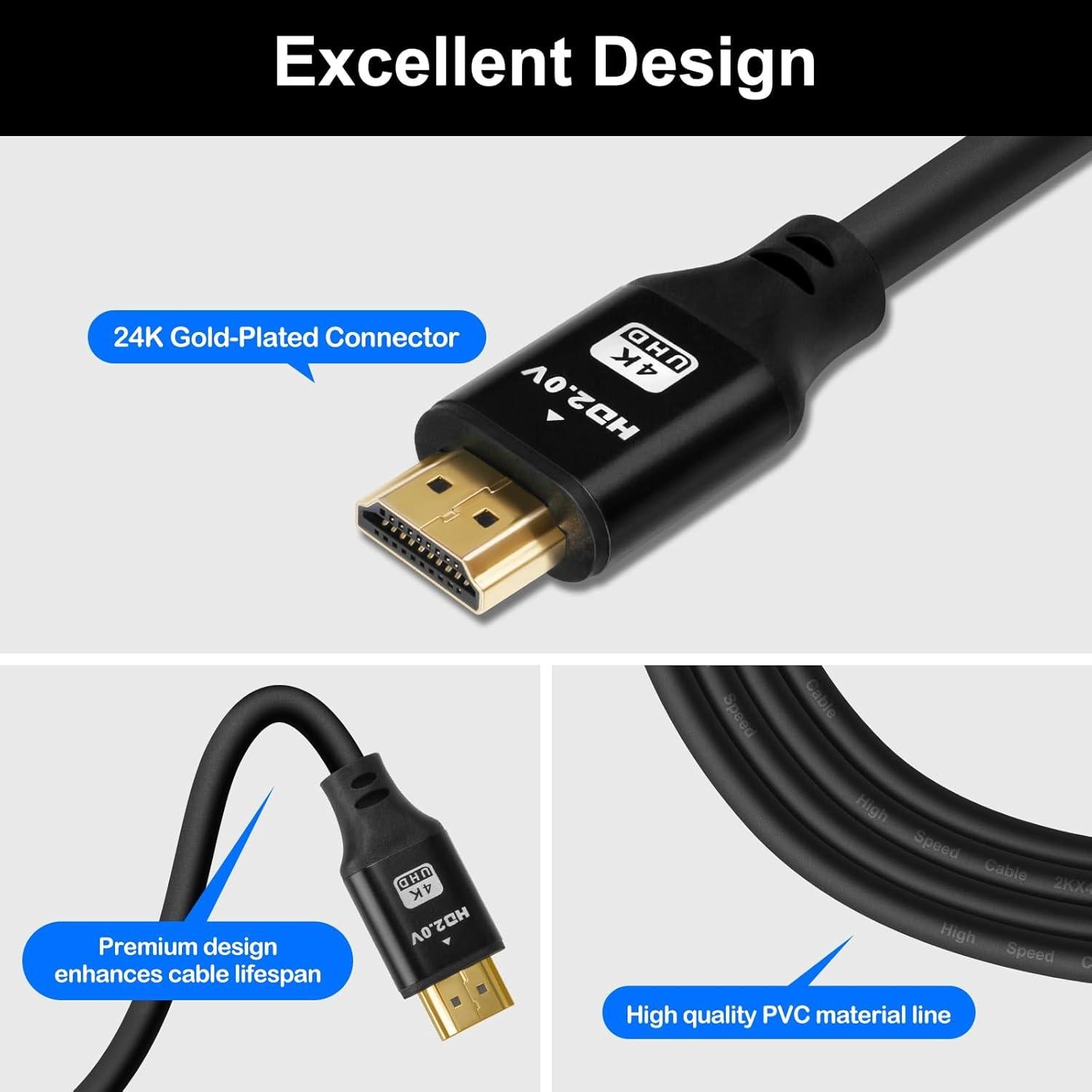Cable HDMI 5.03m DAPRAINNO 4K 120Hz Alta Velocidad Negro
