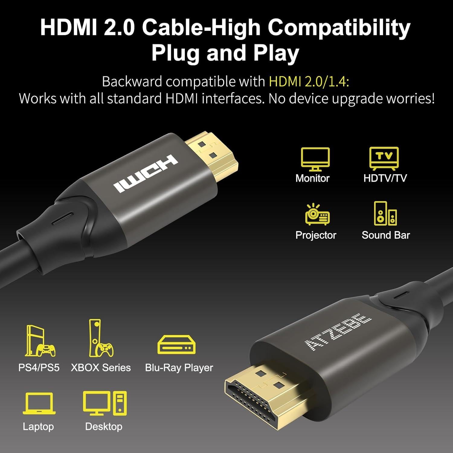 Cable HDMI 9.14 m ATZEBE 4K 60Hz Ultra Alta Velocidad