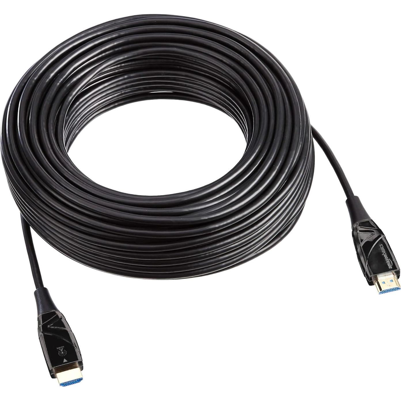 Cable de fibra óptica HDMI Amazon Basics 30.5m 4K 60Hz