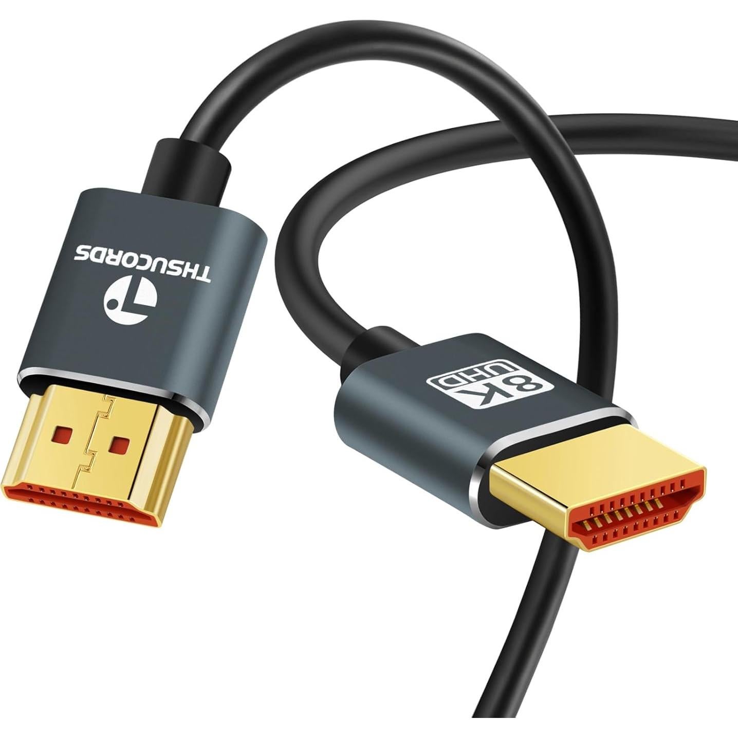 Cables HDMI 2.1 Ultra Delgado Jinglong 8K 4.57m 2 Paquete