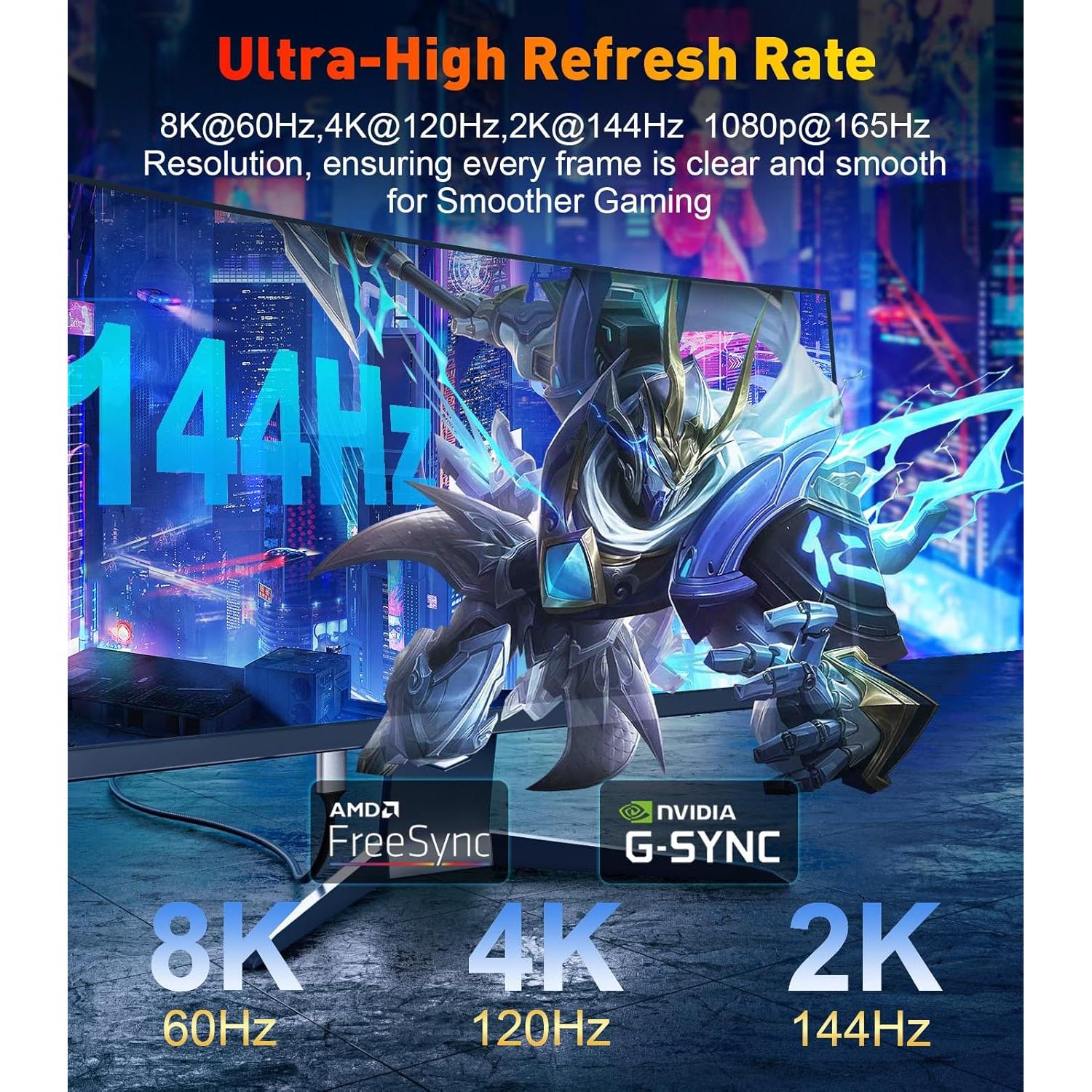 Cable DisplayPort 1.4 a HDMI 2.1 SWITCHFLUX 3m 8K 60Hz