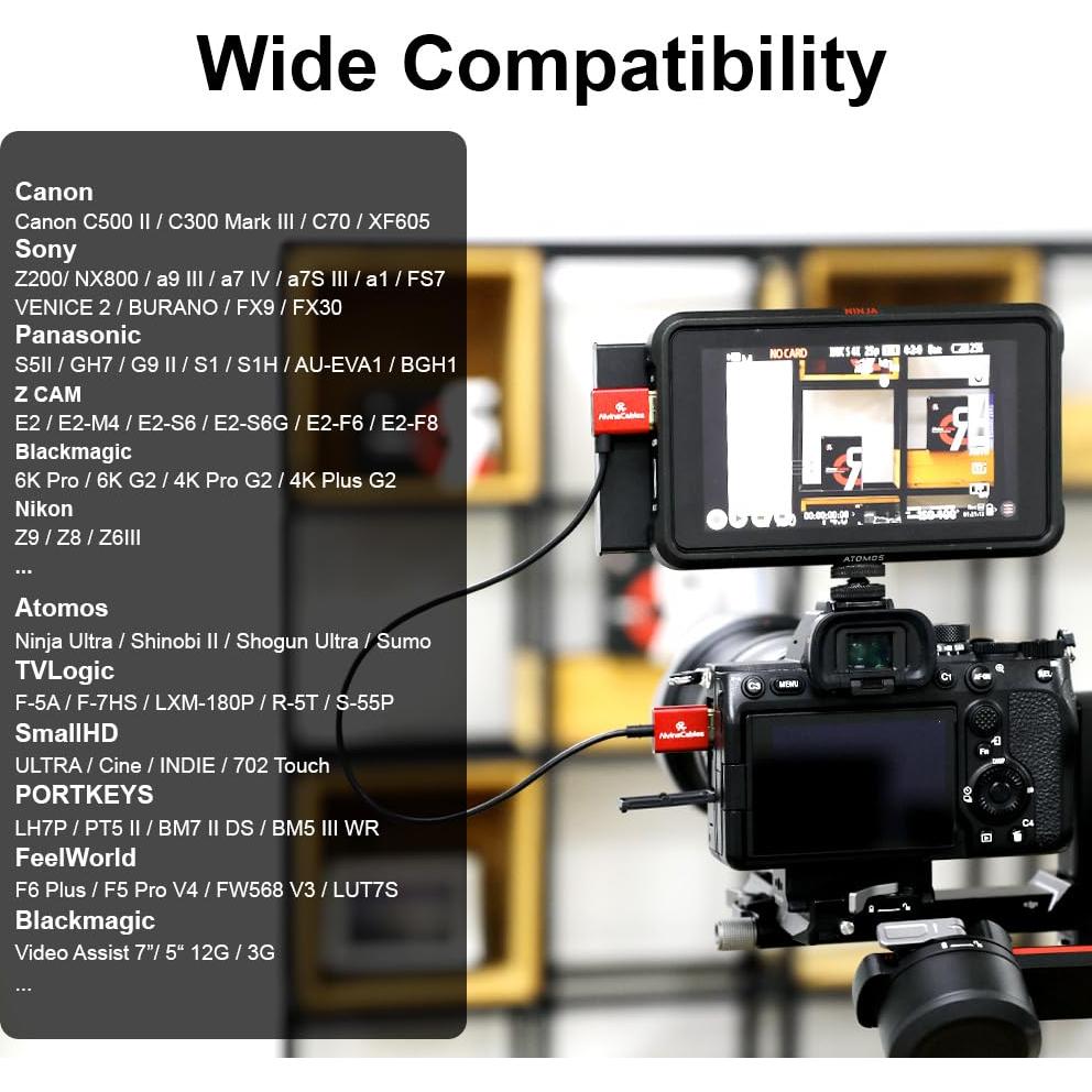Cable HDMI 8K 2.1 Alvin 30cm-80cm Alta Velocidad Flexible