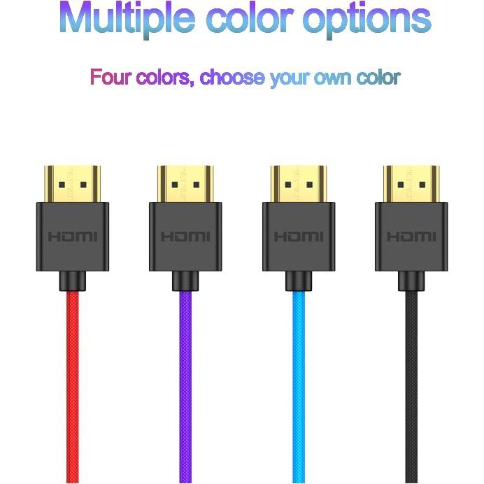 Cable HDMI 2.1 DRRI Trenzado 50cm 8K 60Hz para Cámaras