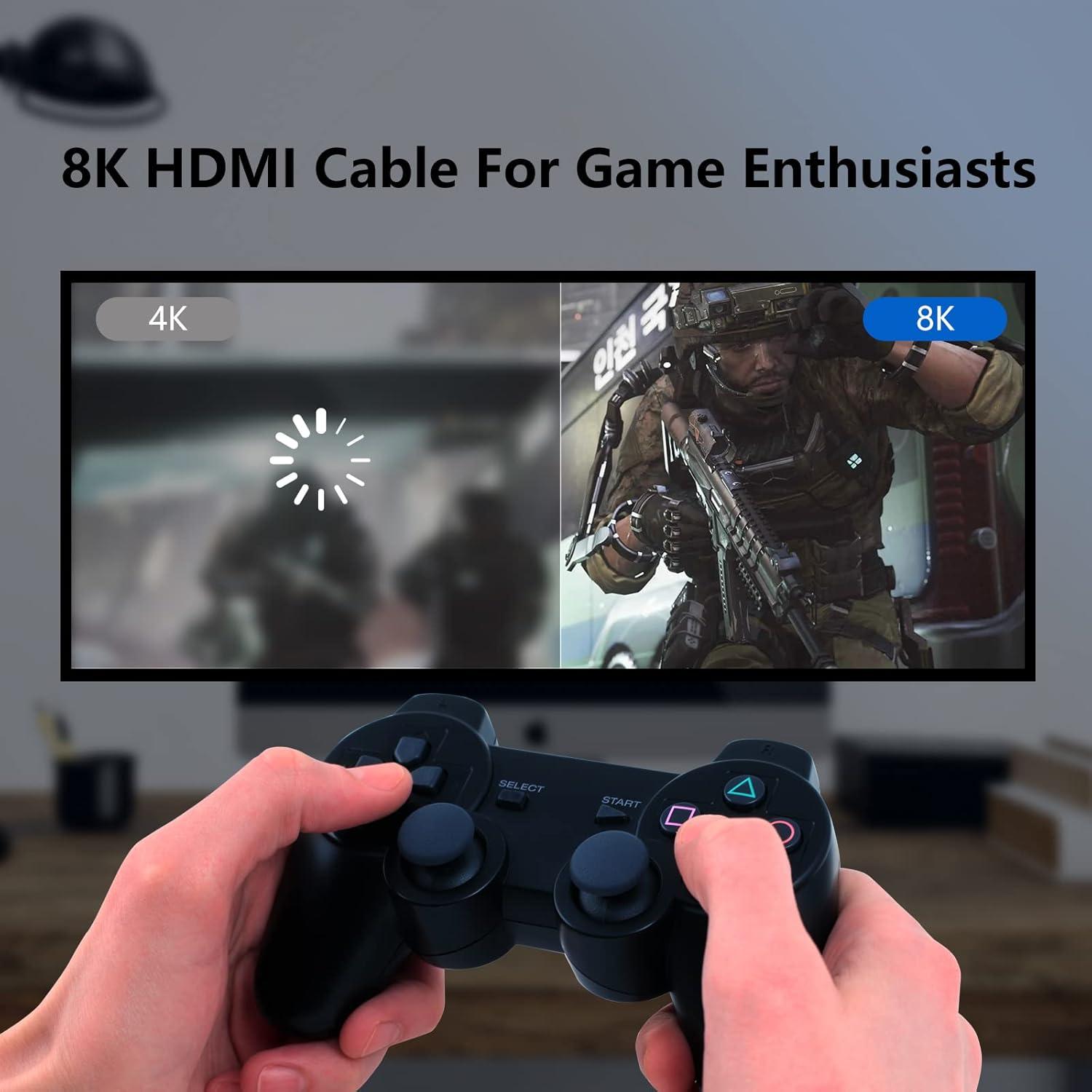 Cable HDMI 8K 2.1 Eareyesail 12.2 m 48Gbps para Juegos