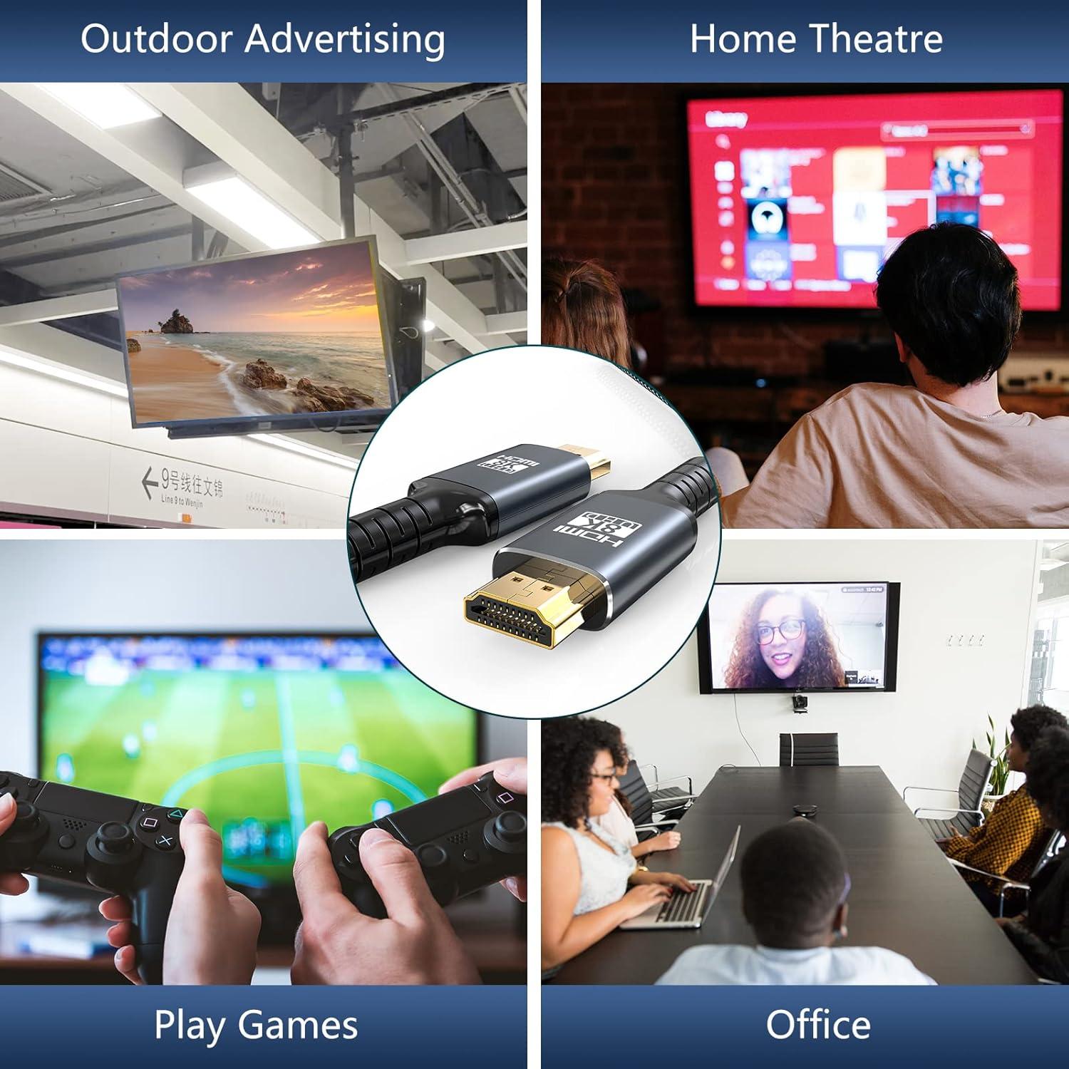 Cable HDMI 8K 2.1 Eareyesail 12.2 m 48Gbps para Juegos