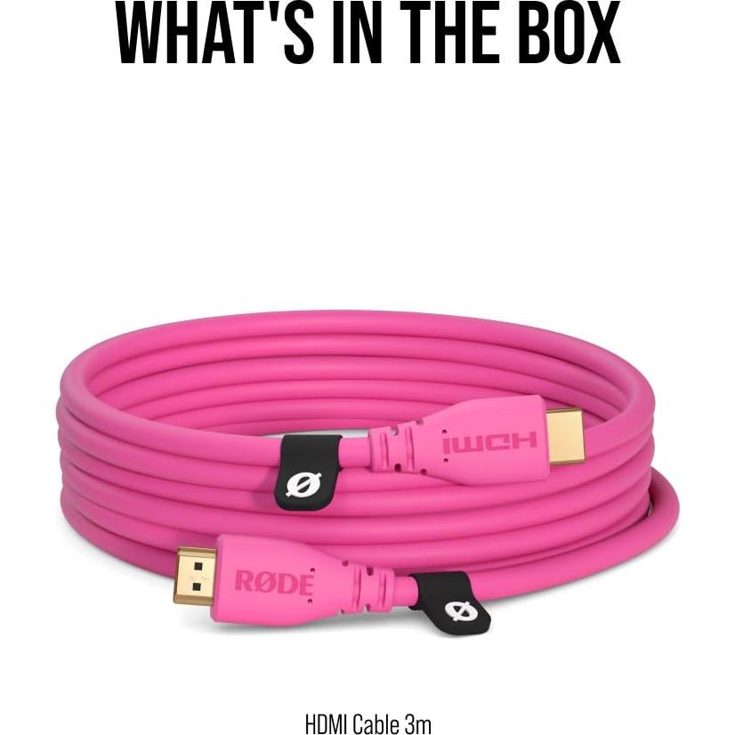 Cable HDMI Premium 3m RØDE Alta Velocidad 4K60 Rosa