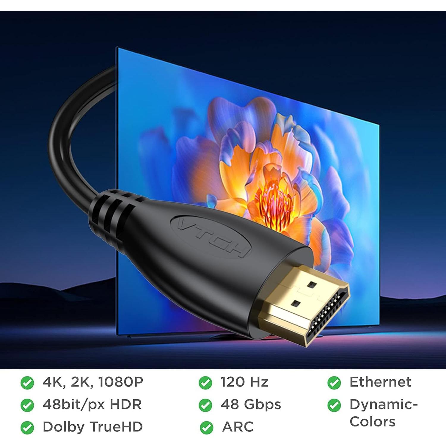 Cable HDMI 2.0 4K 0.3m MOSIMLI Paquete de 10 Alta Velocidad