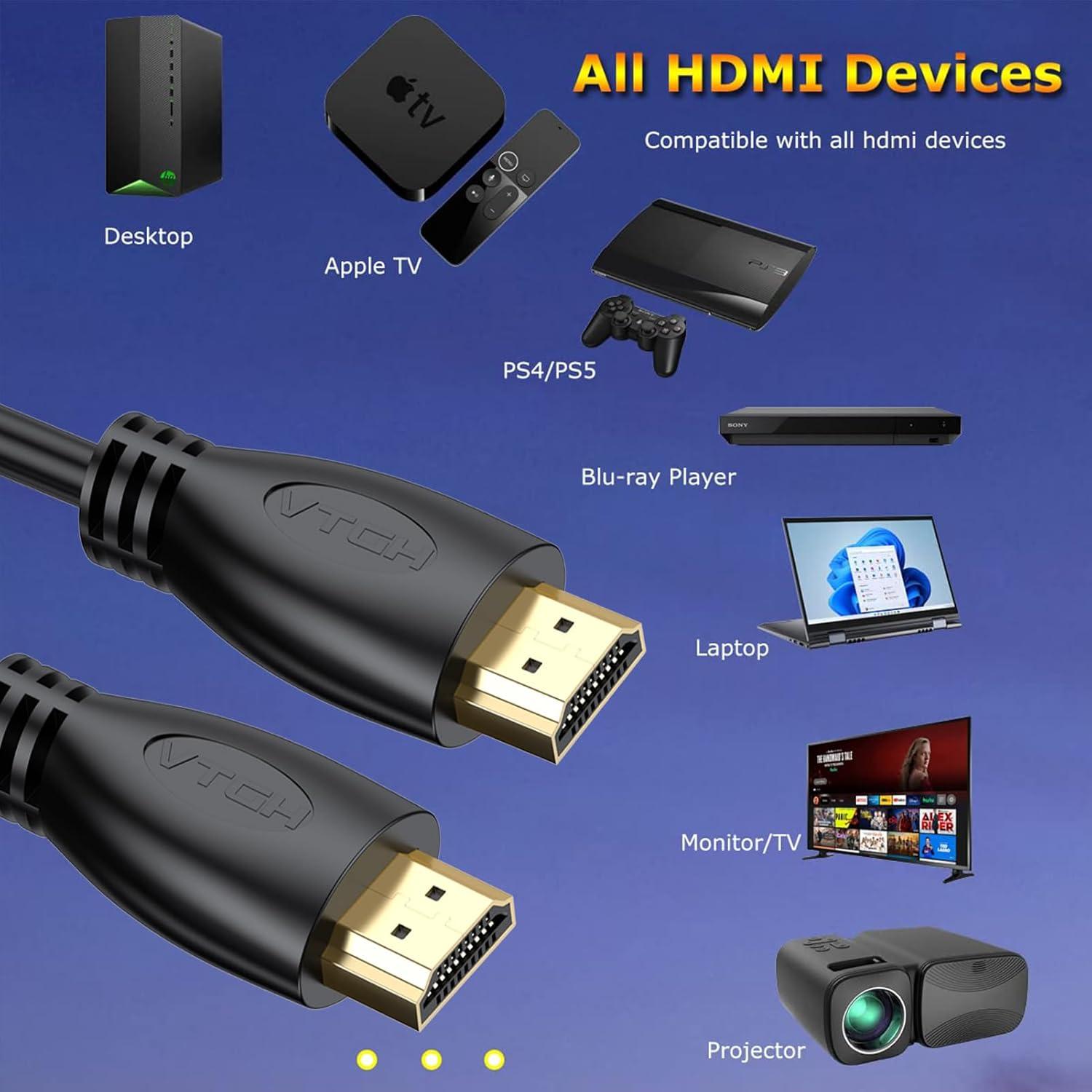 Cable HDMI 2.0 4K 0.3m MOSIMLI Paquete de 10 Alta Velocidad