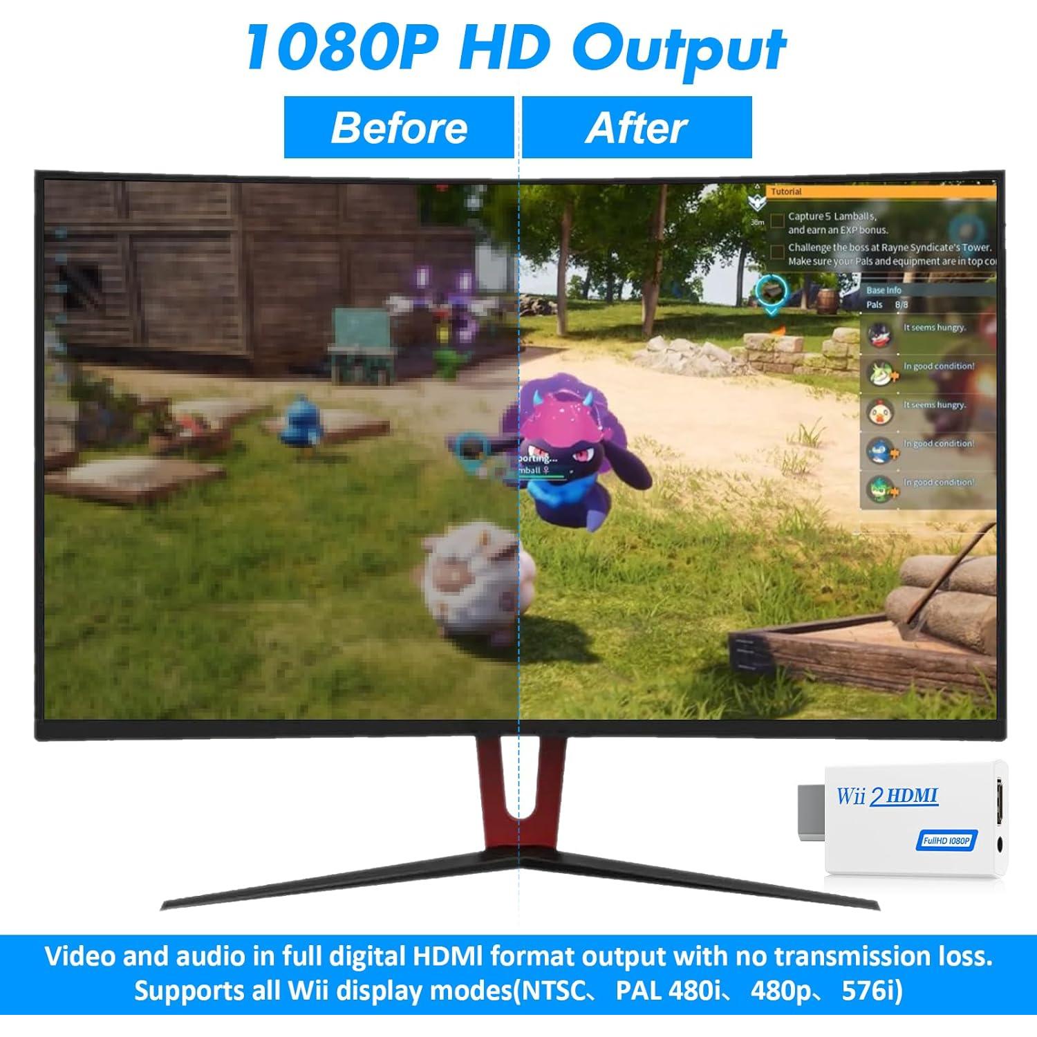 Convertidor HDMI LA NREUCETS para Wii 1080P con cable 1.5m