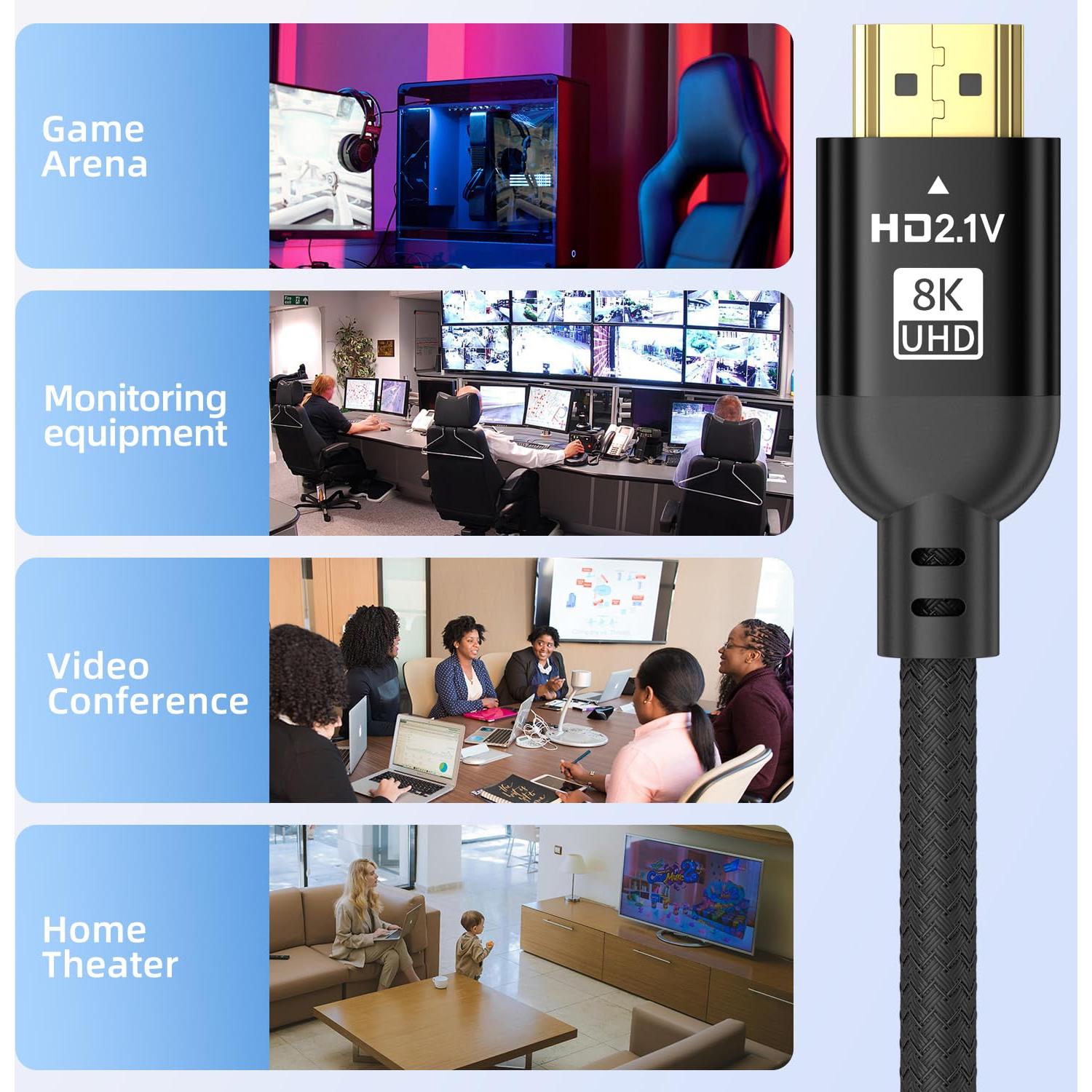 Cable HDMI 2.1 Diyanisly 4.5m 8K 60Hz Alta Velocidad