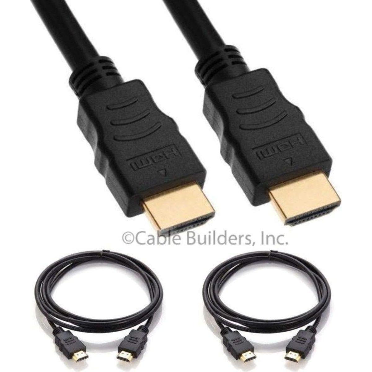 Cable HDMI Corto 30.48cm Cable Builders Ultra Alta Velocidad 2-Pack
